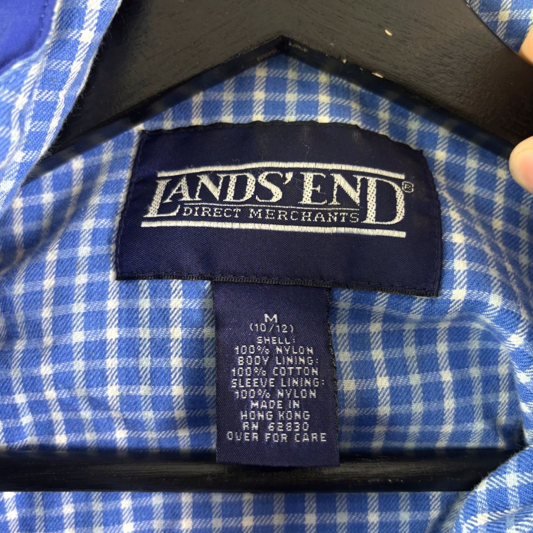 Lands' End Lands End Royal Blue Nylon Hooded Lightweight Jacket M Vintage 90s Size US M / EU 48-50 / 2 - 5 Thumbnail