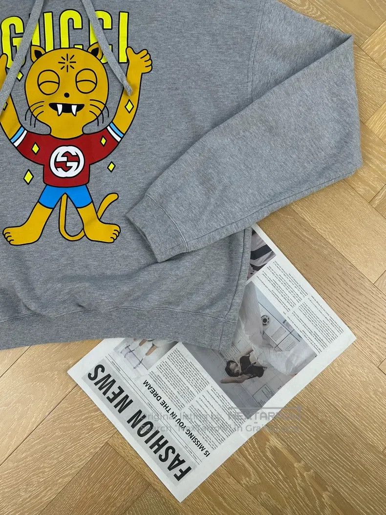 Gucci Gucci Letter kitten printed hood casual long-sleeved sweat Size US M / EU 48-50 / 2 - 3 Thumbnail