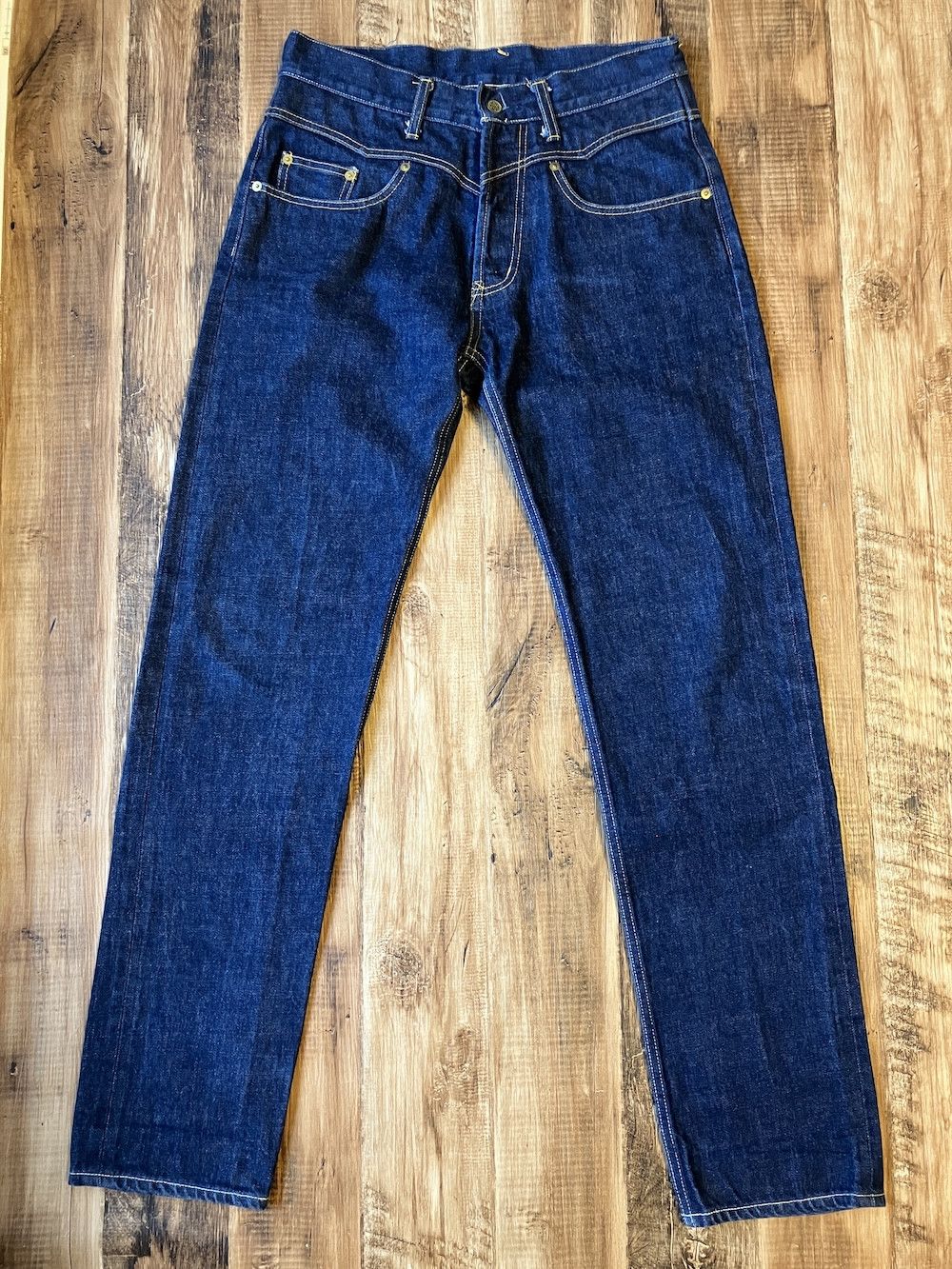 Japanese Brand GANGSTER VILLE “IronCross” W31 x L32 Slim fit Selvedge Denim Size US 31 - 4 Thumbnail