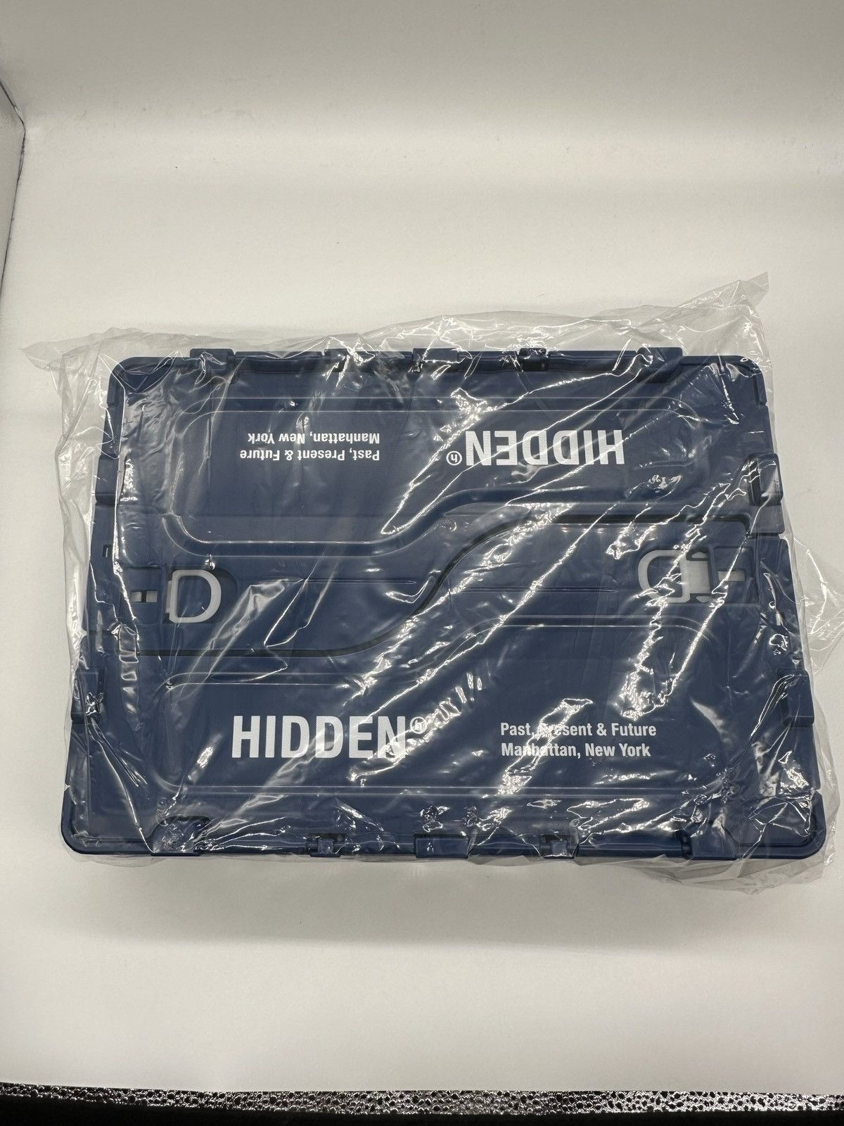image of Hidden Ny Stackable Mini Crate in Blue, Men's
