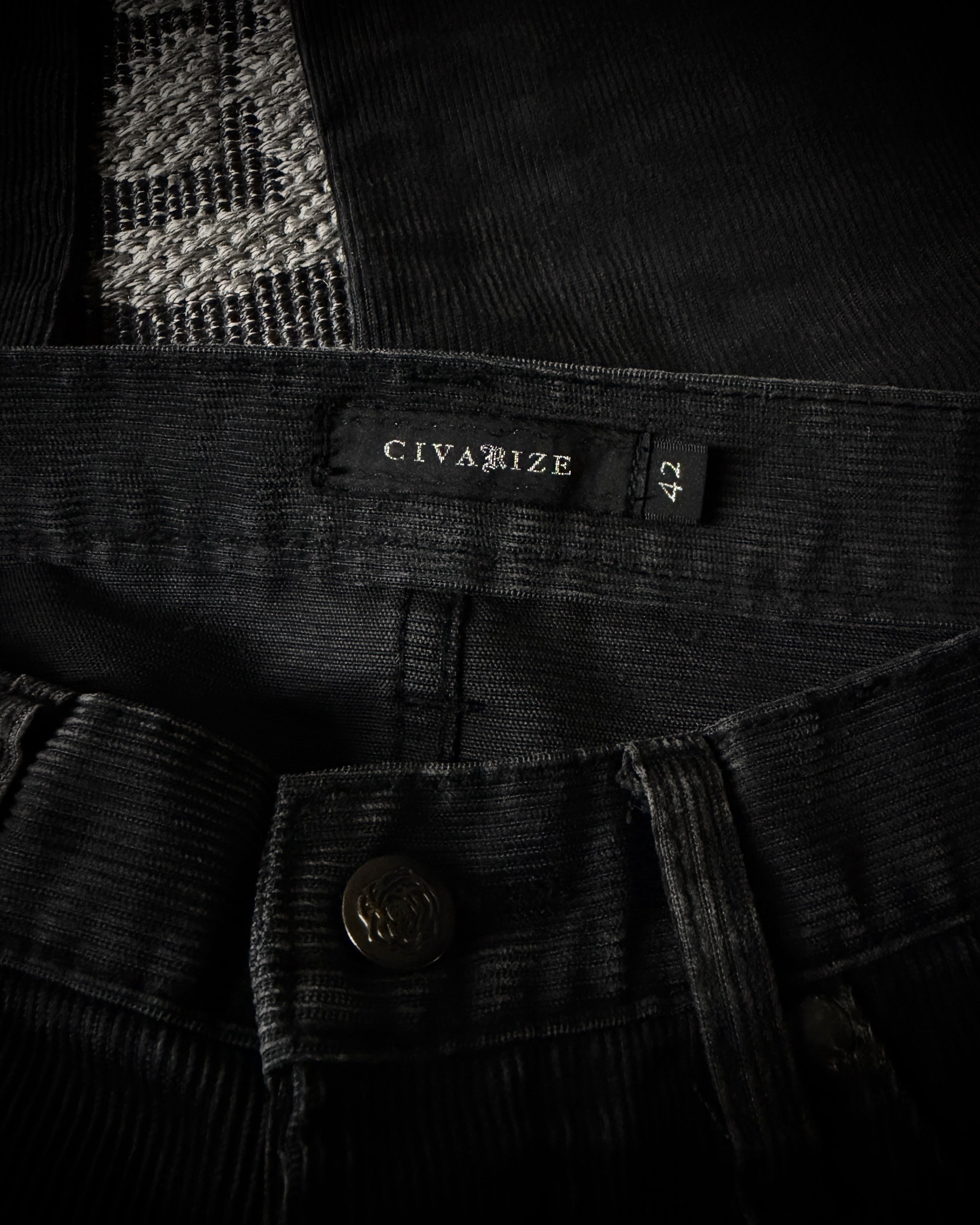 CIVARIZE CIVARIZE Skull Cross Corduroy Distressed Bootcut Pants Size US 30 / EU 46 - 9 Thumbnail