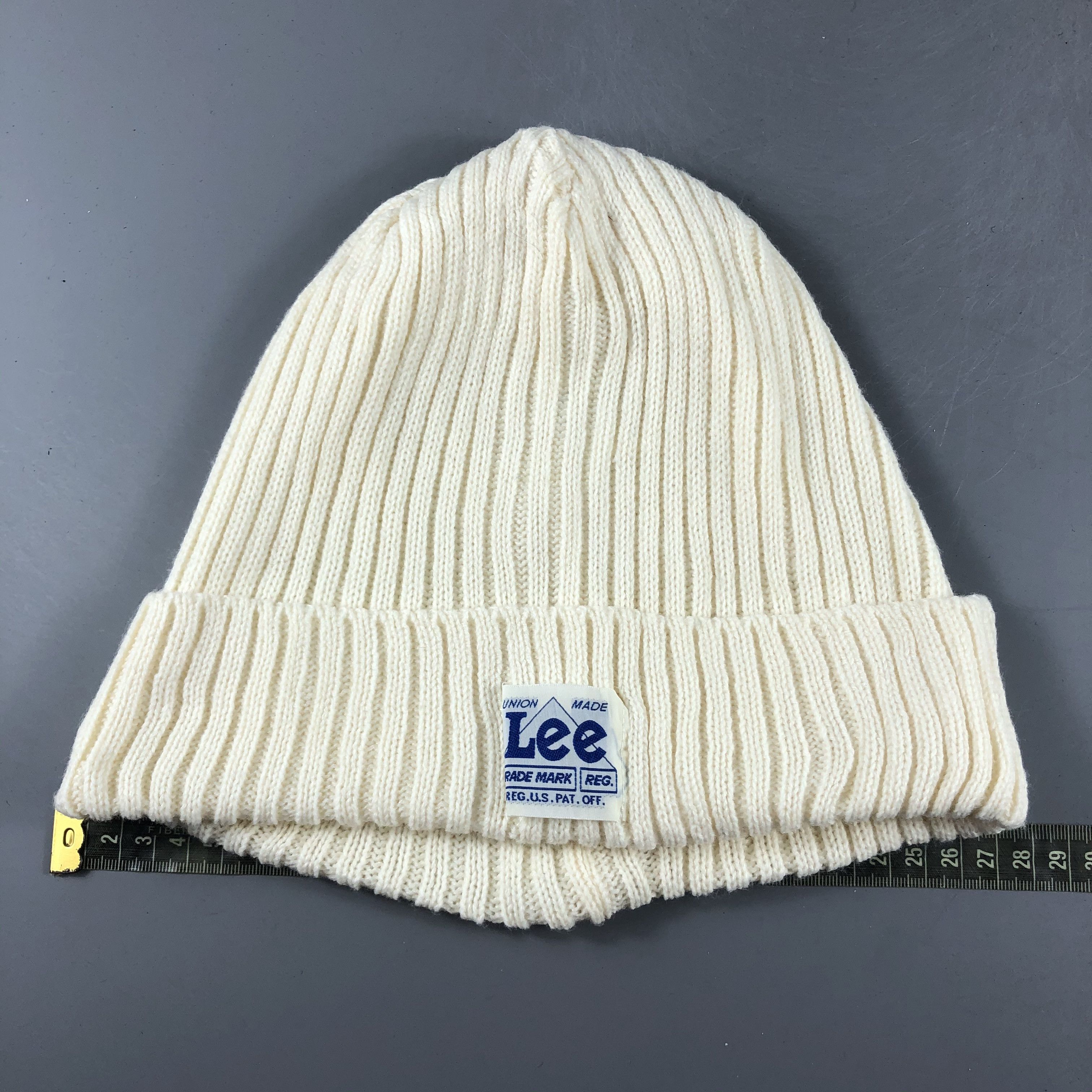 Lee × Vintage Lee Ribbed Beanie Snow Hat Snow Cap -D208 Size ONE SIZE - 3 Thumbnail