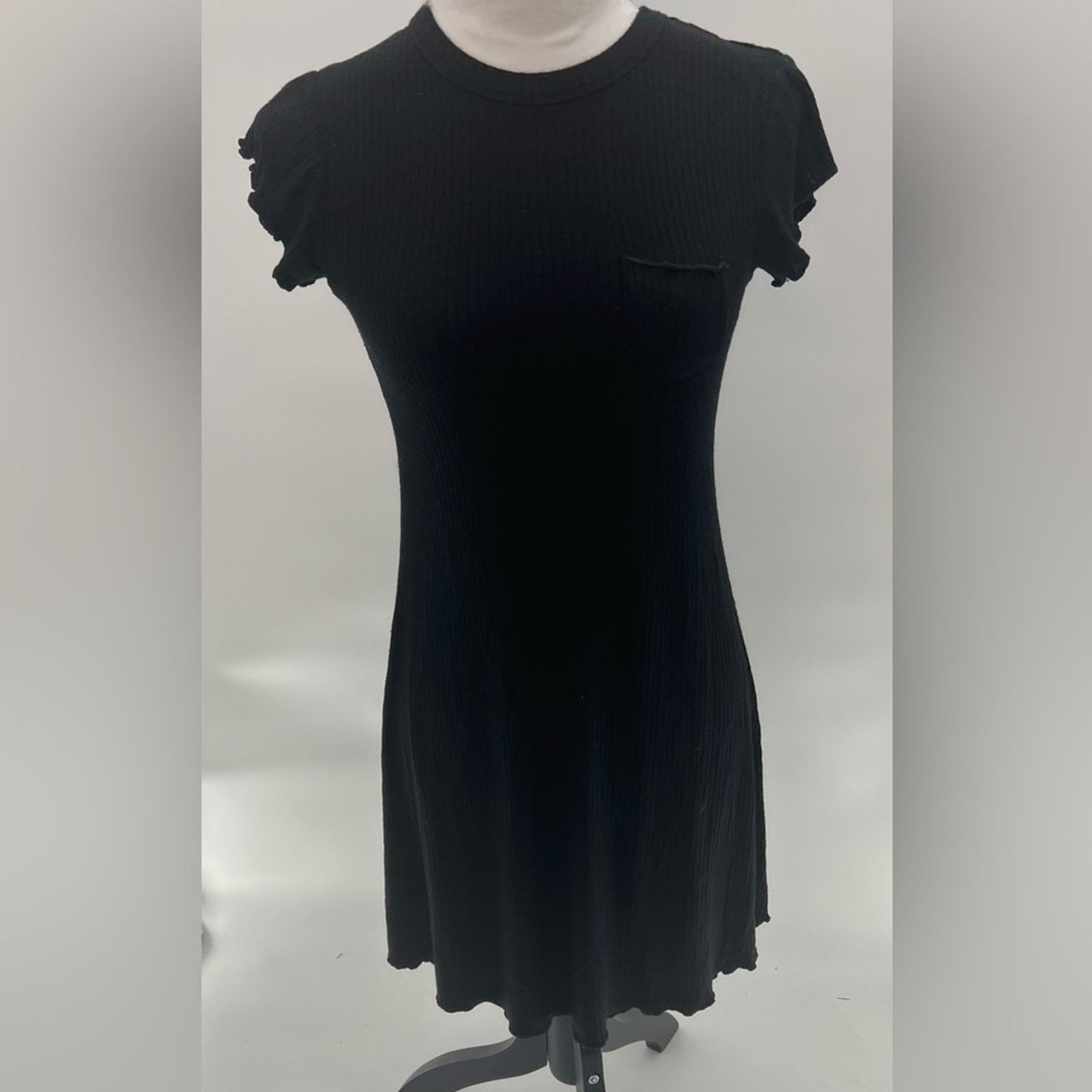 & Other Stories Urban Outfitters BDG Black Ribbed Knit Skater Dress Size S Size S / US 4 / IT 40 - 4 Thumbnail