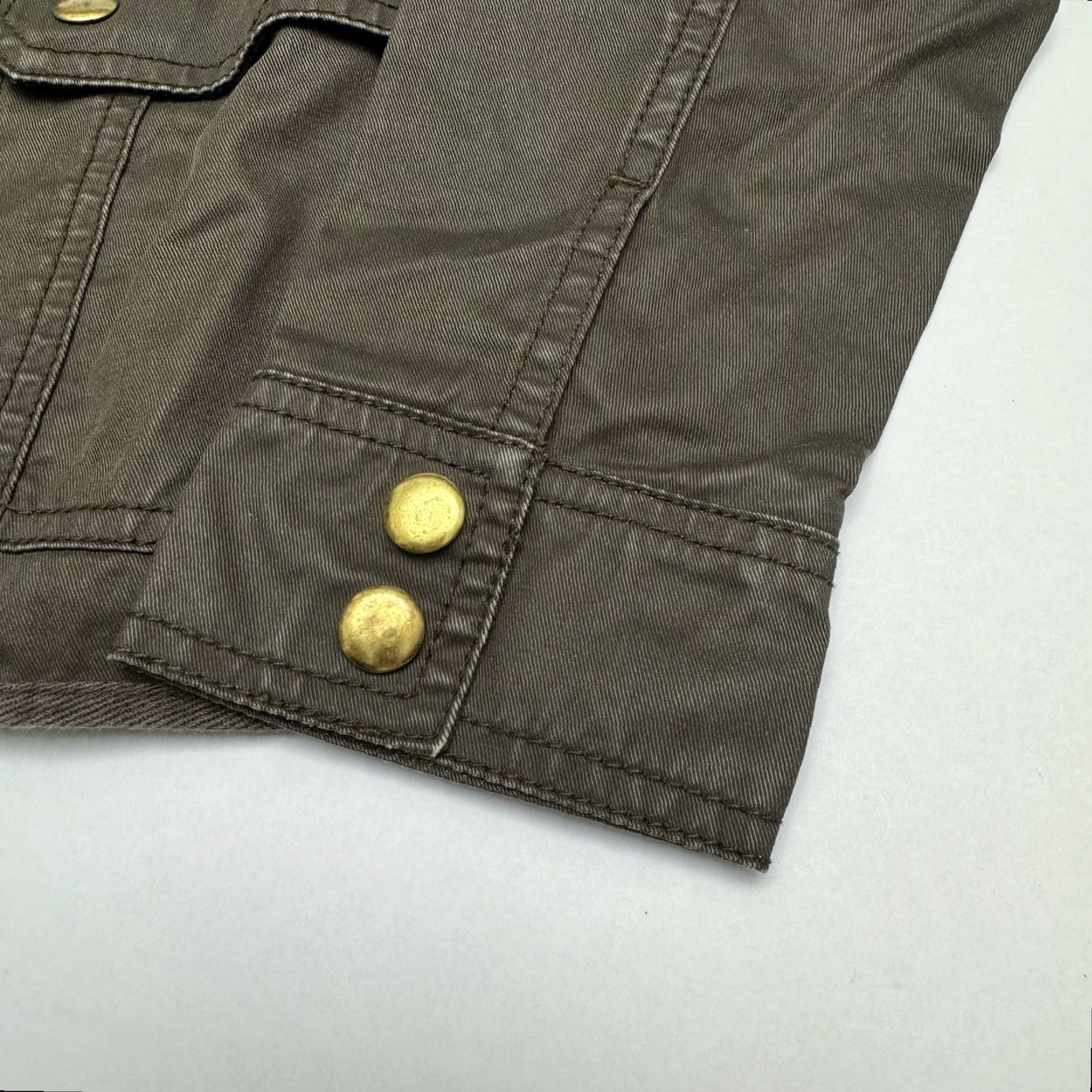 J.Crew J.CREW Downtown Field Jacket Women's XS Cotton Moss Brown Waxed Canvas 19034 Buckskin Brown Jacket Womens XS Cotton Moss Brown Waxed Canvas 19034 Size XS / US 0-2 / IT 36-38 - 2 Thumbnail