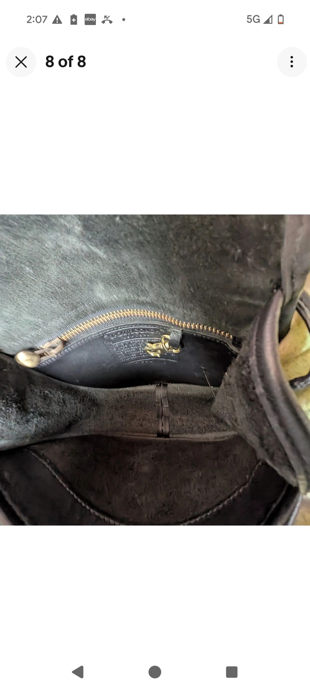 Coach Coach Casey Black Leather Crossbody Vintage Handbag Purse Size ONE SIZE - 7 Thumbnail