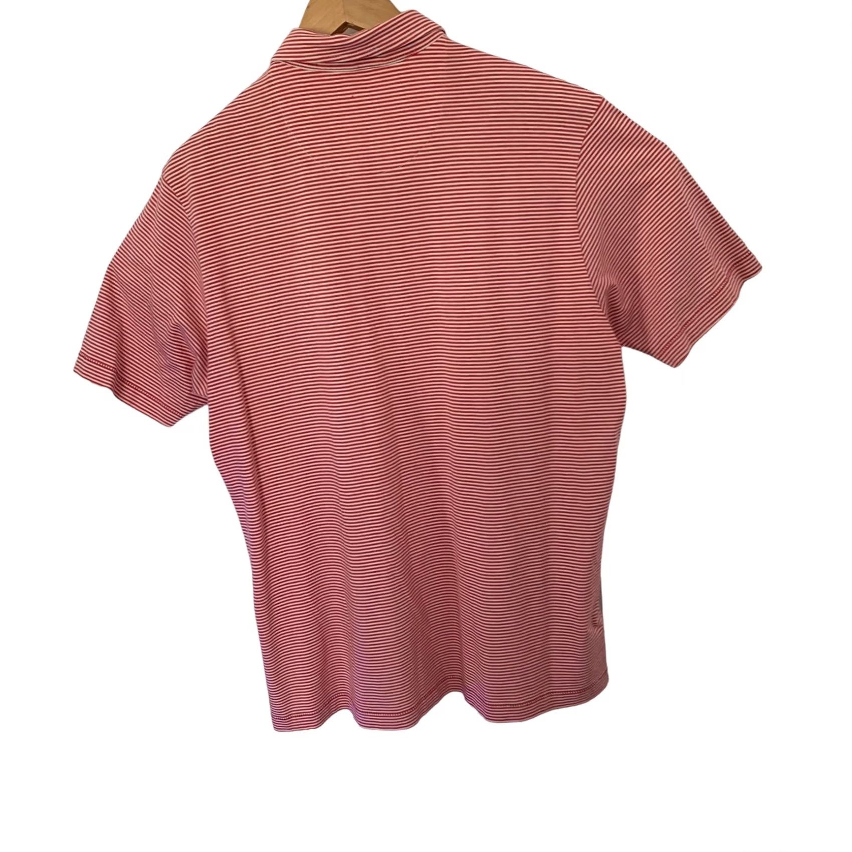 Tommy Bahama Tommy Bahama RELAX Shirt Polo Striped Simple Casual Short Sleeve Mens M Orange 100% Cotton Pocket Relaxed Fit Size US M / EU 48-50 / 2 - 5 Thumbnail