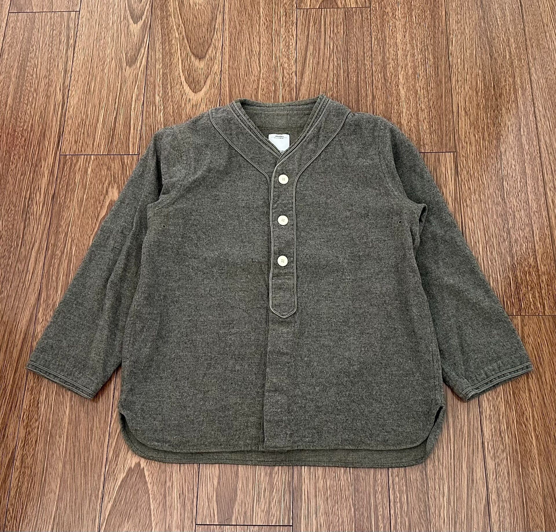 Visvim visvim dugout long sleeve shirt in wool linen Size US S / EU 44-46 / 1 - 1 Thumbnail