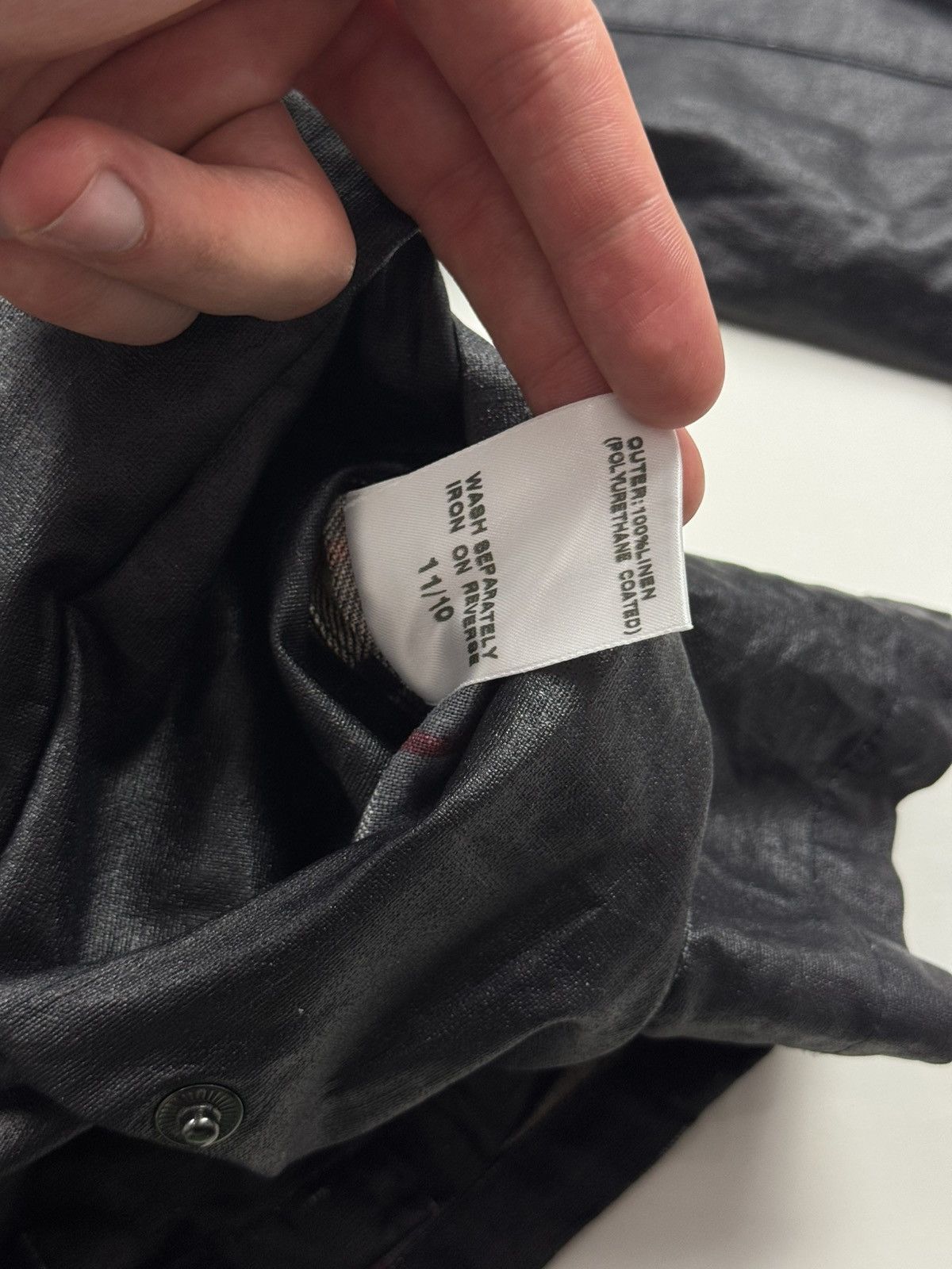 Barbour Barbour Keats Black Linen/Polyurethane Coat Jacket Size US S / EU 44-46 / 1 - 17 Thumbnail