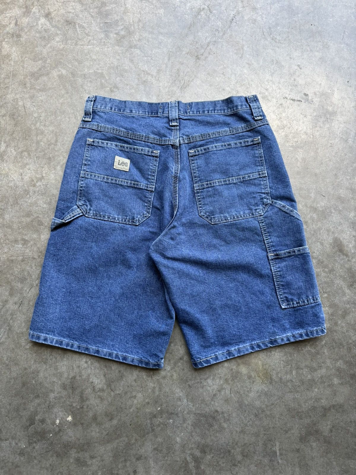 Lee Vintage 90’s/00’s Lee Carpenter Dark Baggy Denim Jean Shorts Size US 30 / EU 46 - 1 Thumbnail