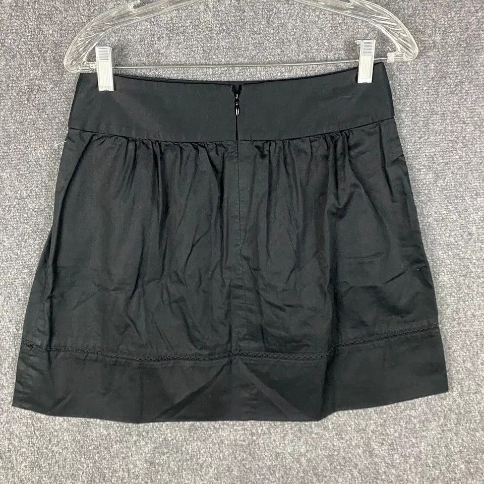 Loft Loft Skirt Women's Size 4 Black 100% Cotton Zipper Mini Size 27" / US 4 / IT 40 - 5 Thumbnail