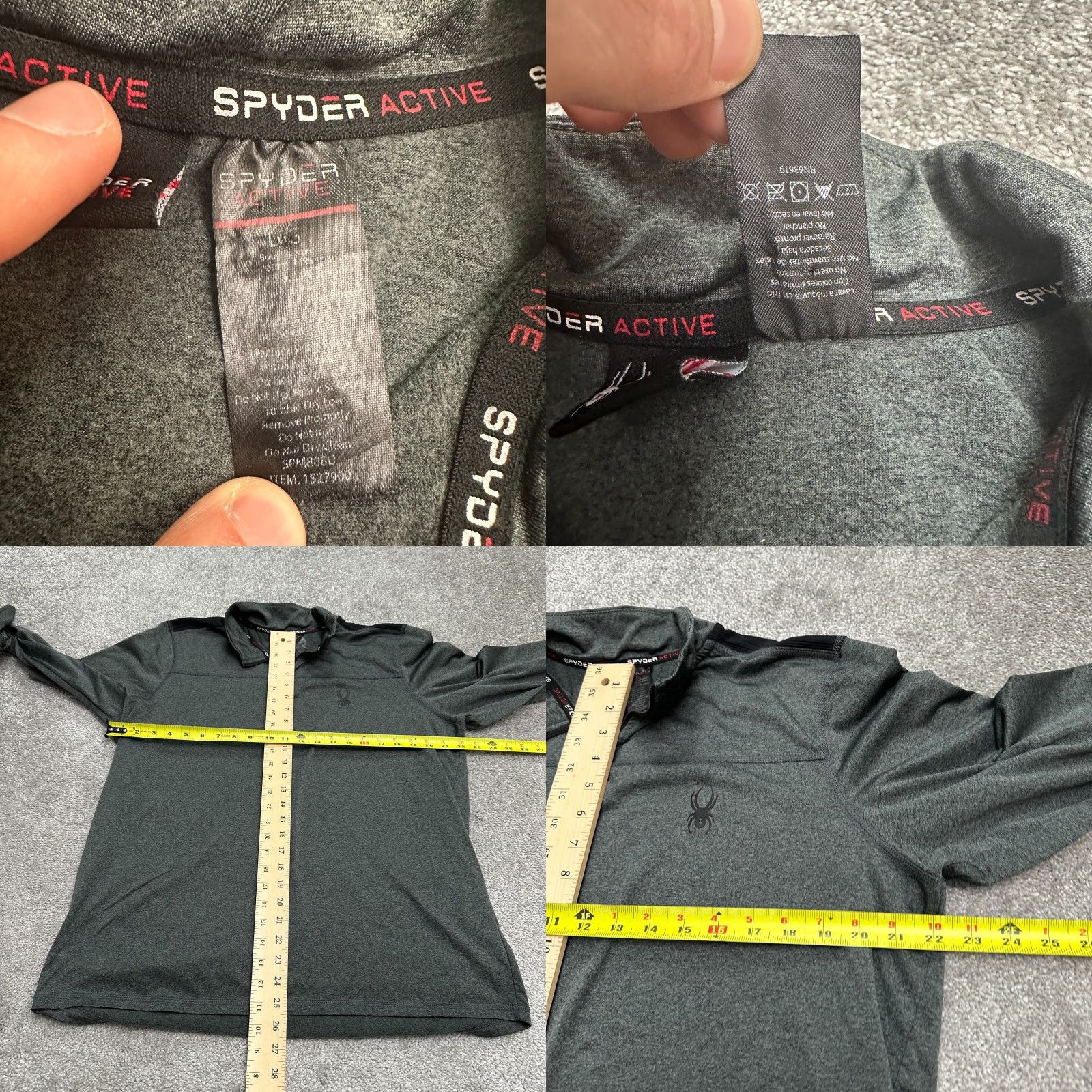 Spyder Spyder Jacket Mens Large ProW=B Active ProW=B Light Jacket Dark Gray 1/4 Zip Outdoor All Seasons Lightweight | Spyder | Jacket | Mens | Large | Gray Size US L / EU 52-54 / 3 - 8 Thumbnail