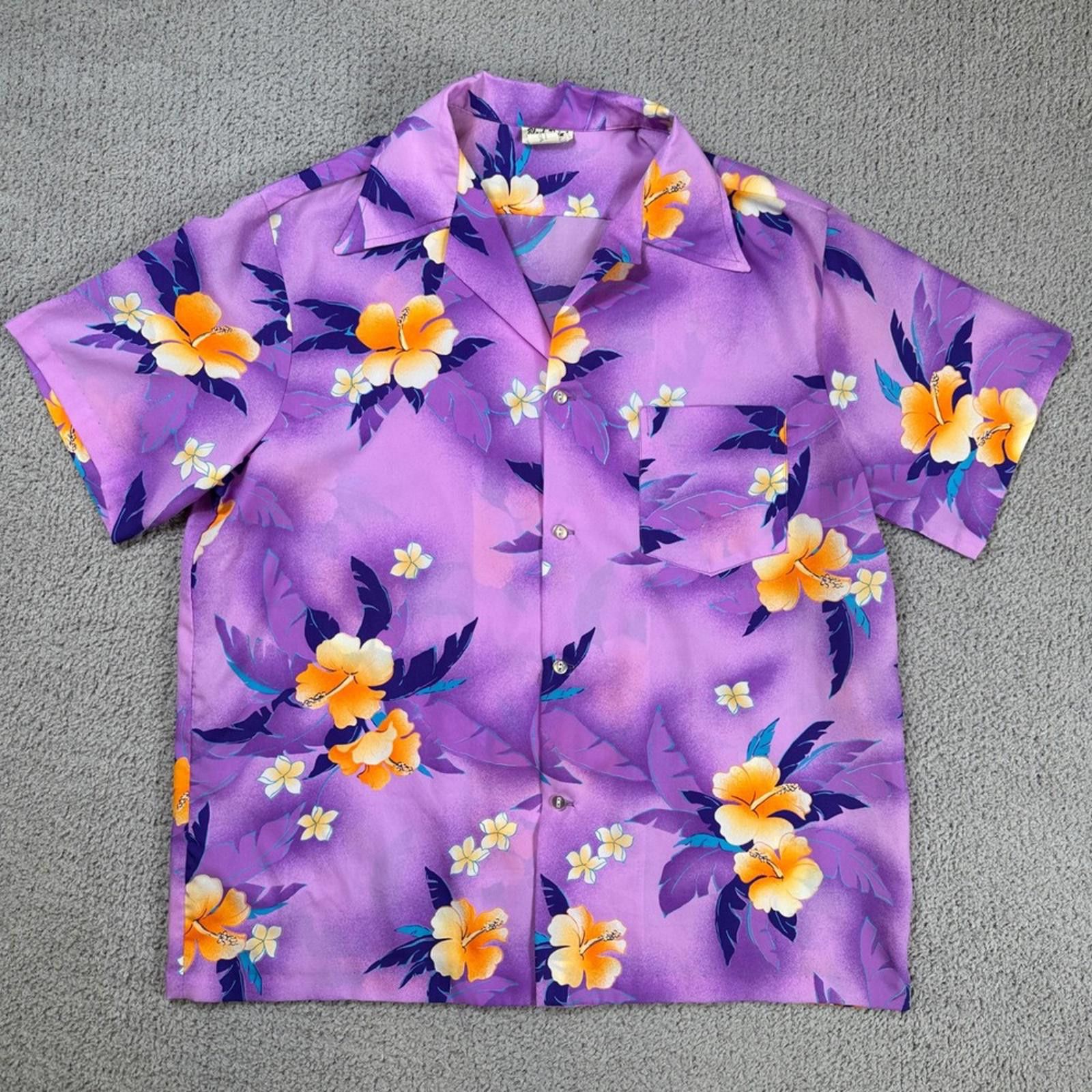 Other Vintage Black Point Hawaii Purple Floral Aloha Shirt Mens XL Size US XL / EU 56 / 4 - 1 Thumbnail