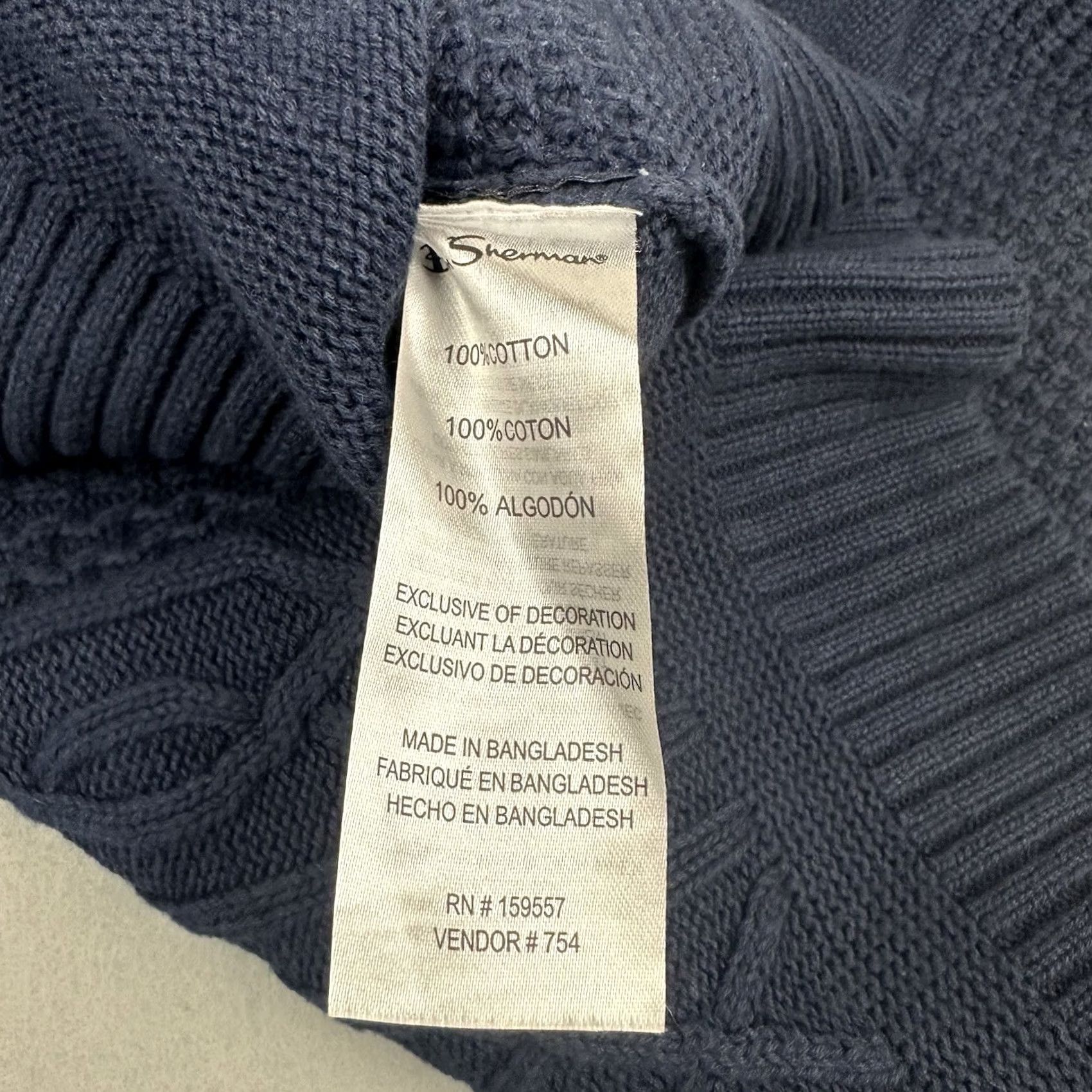 Ben Sherman Ben Sherman Sweater Men Large Blue Crew Neck Long Sleeve Pullover Cable-Knit L Casual Preppy Logo Shirt Size US L / EU 52-54 / 3 - 7 Thumbnail