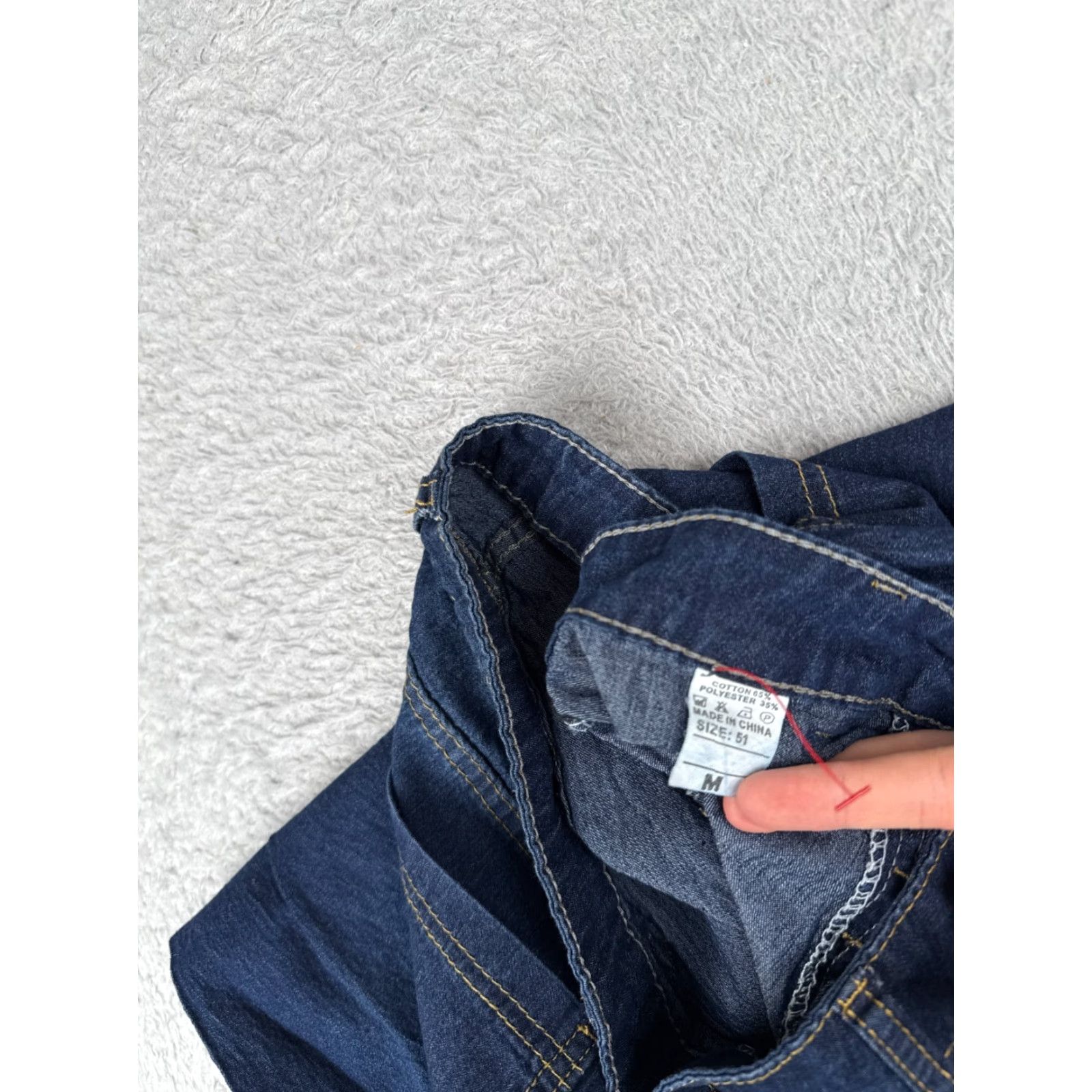 Vintage Womens Jeans 32 Blue Denim Flared High Rise Button Fly 32x28 Dark Wash Cotton Size 24" / US 00 / IT 34 - 6 Thumbnail