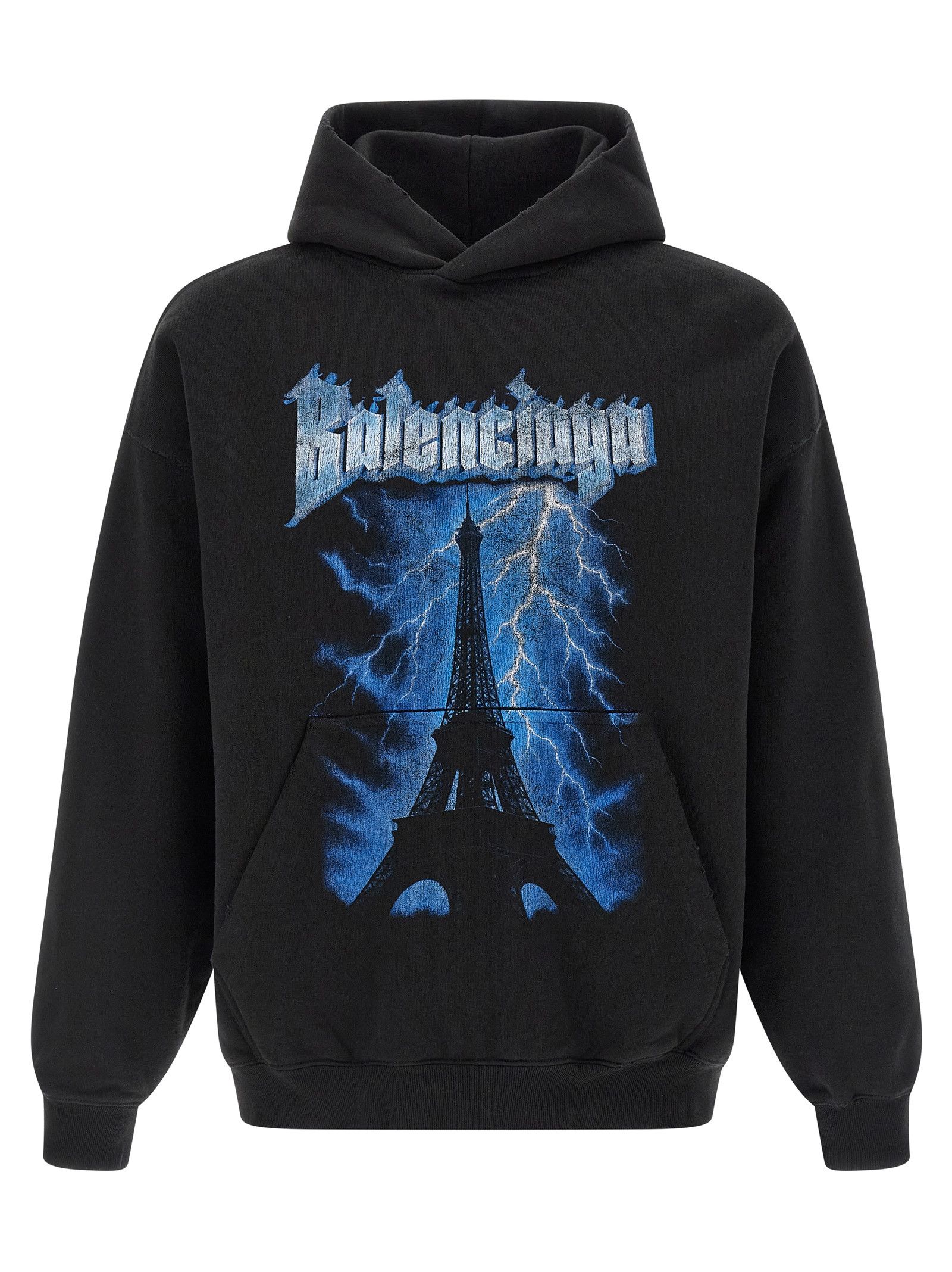 Balenciaga 'Paris Thunderstorm' hoodie Size US S / EU 44-46 / 1 - 1 Thumbnail