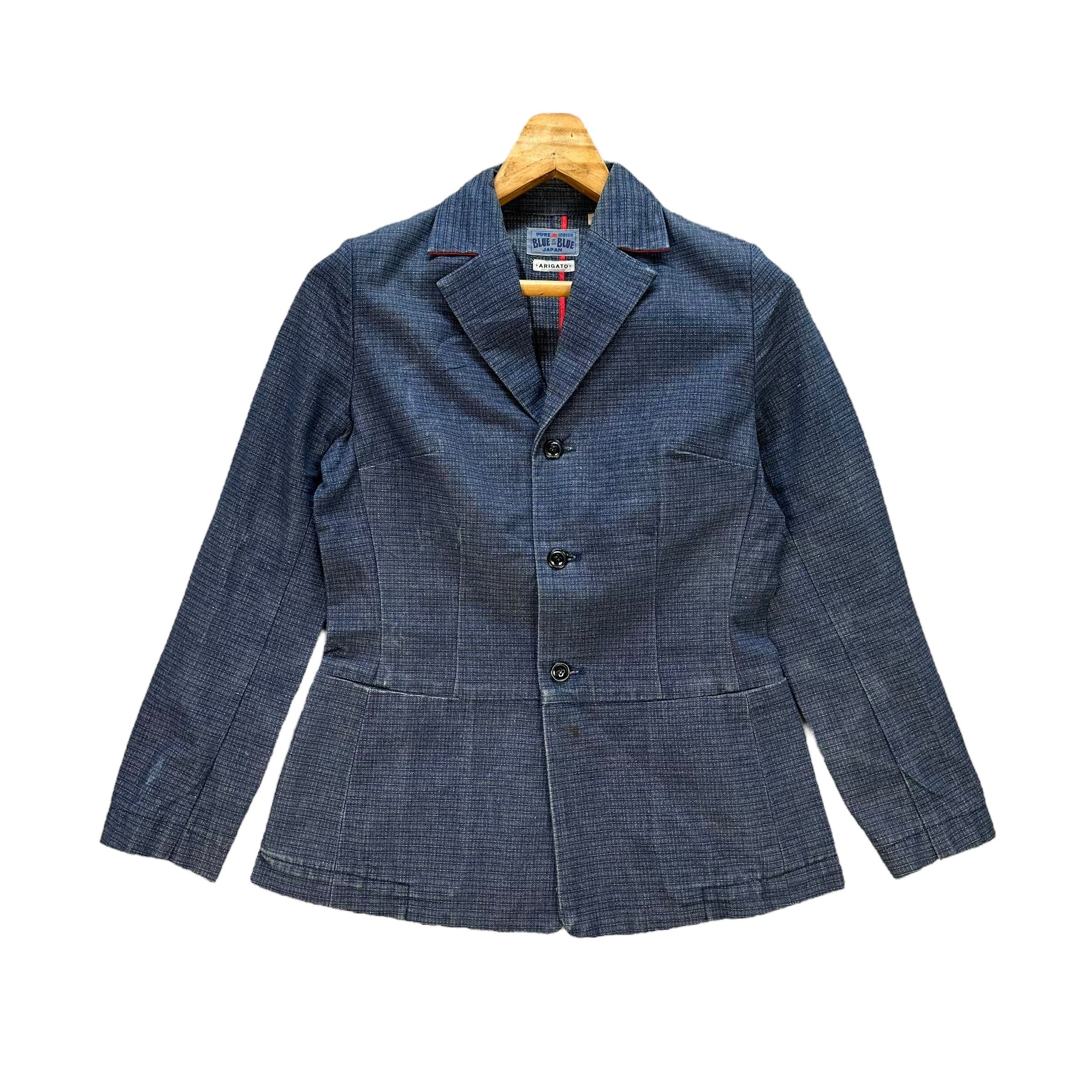 Blue Blue Japan BLUE BLUE JAPAN Arigato Pure Indigo Denim Jacket #A81-1951 Size M / US 6-8 / IT 42-44 - 1 Thumbnail
