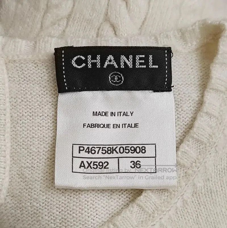 Chanel Chanel White Cashmere Short Sleeve Top . Size S / US 4 / IT 40 - 3 Thumbnail