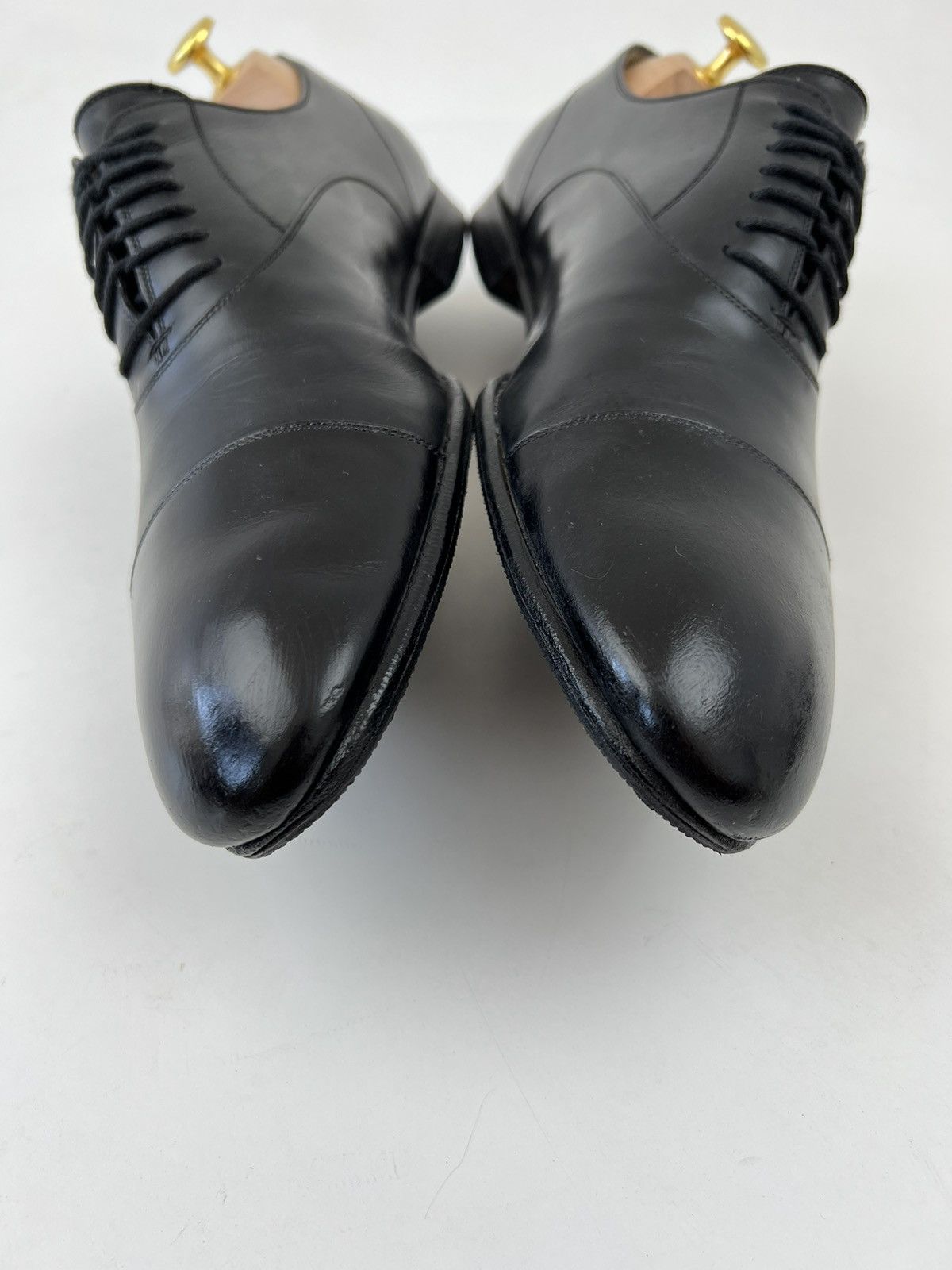Gucci GUCCI Logo Lace Up Oxfords Leather Shoes Size US 11 / EU 44 - 6 Thumbnail