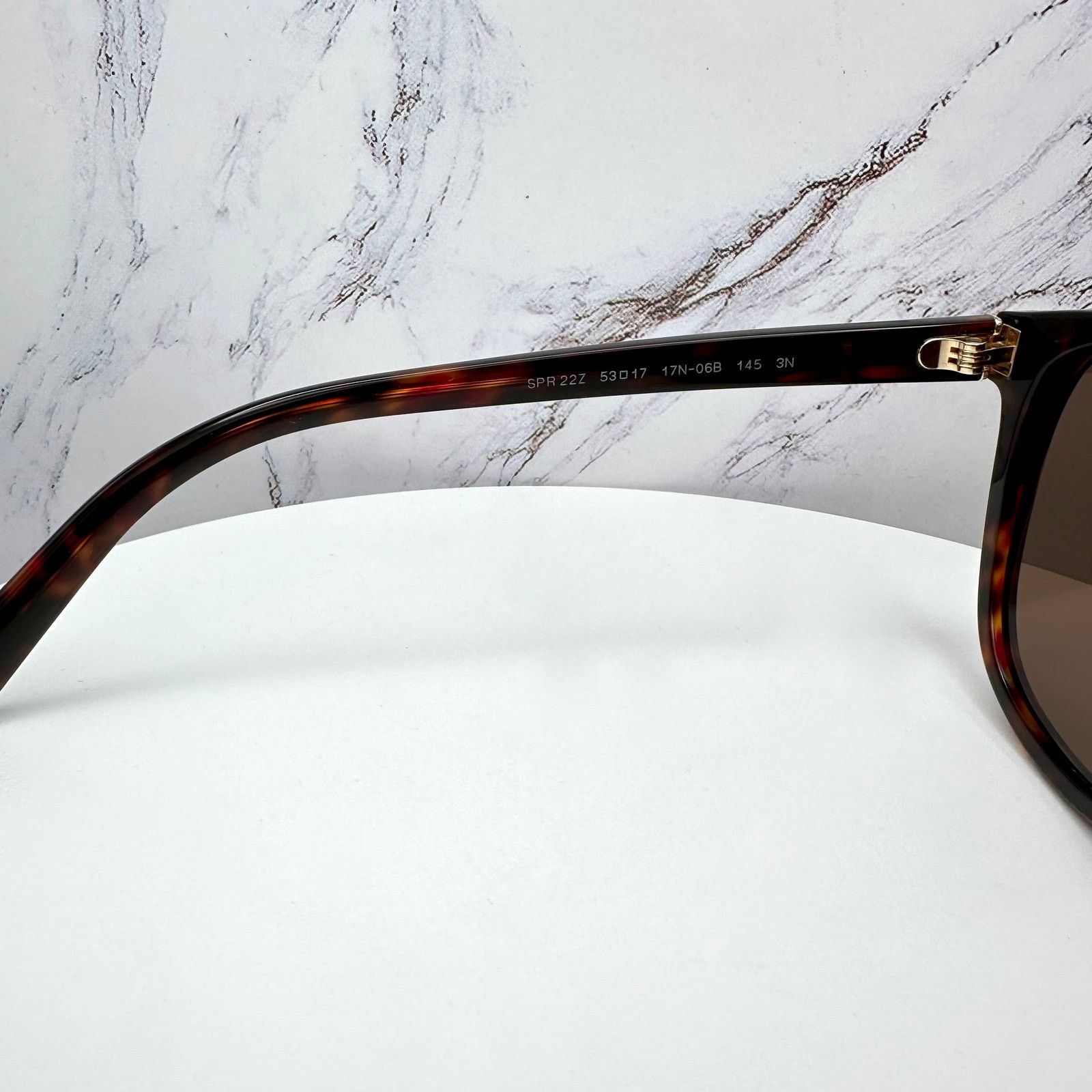 Prada New PRADA Sunglasses Brown Square Gold Logo Tortoise Size ONE SIZE - 4 Thumbnail