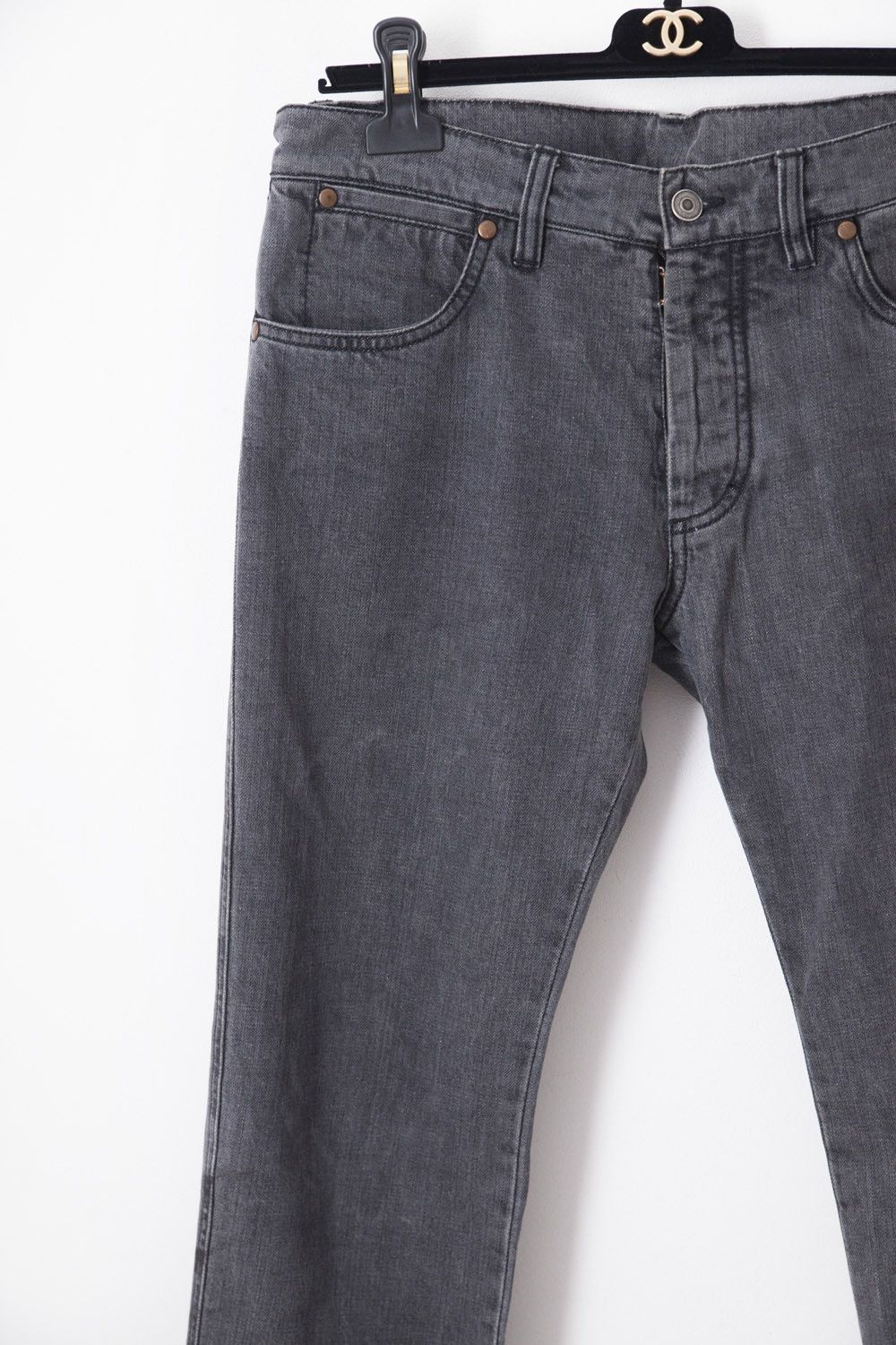 Maison Margiela SS07 grey biker denim jeans Size US 30 / EU 46 - 2 Thumbnail