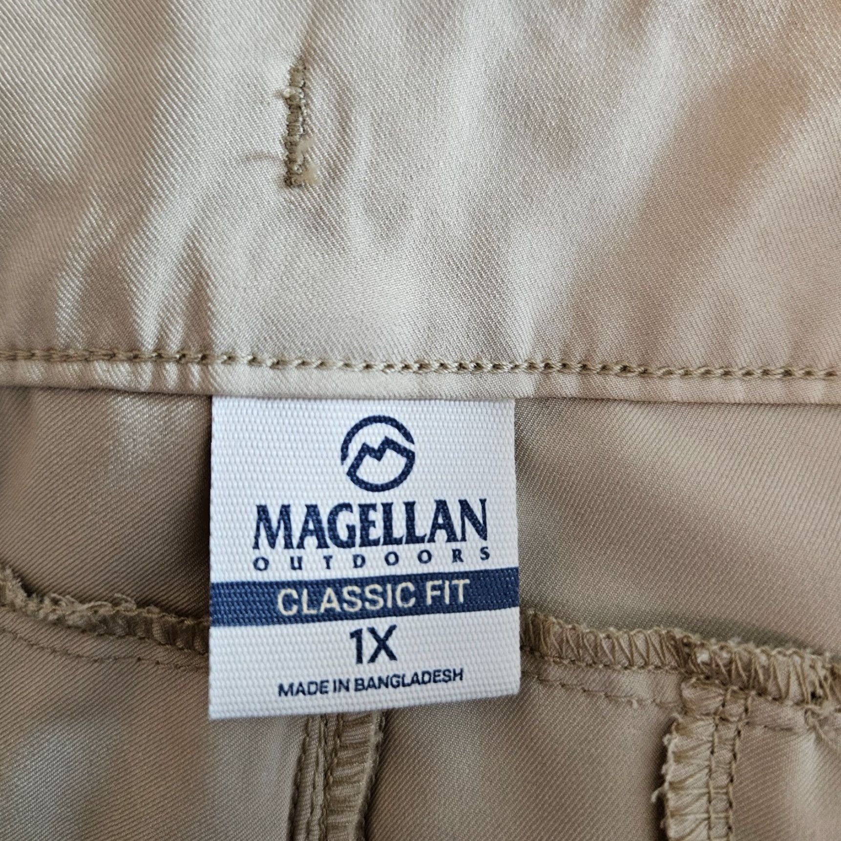 Vintage Magellan Shorts Womens 1X Beige High Rise Solid Short 20.5" Waist 10" Inseam 13" Rise Summer Womens Size 40" / US 18 - 4 Thumbnail