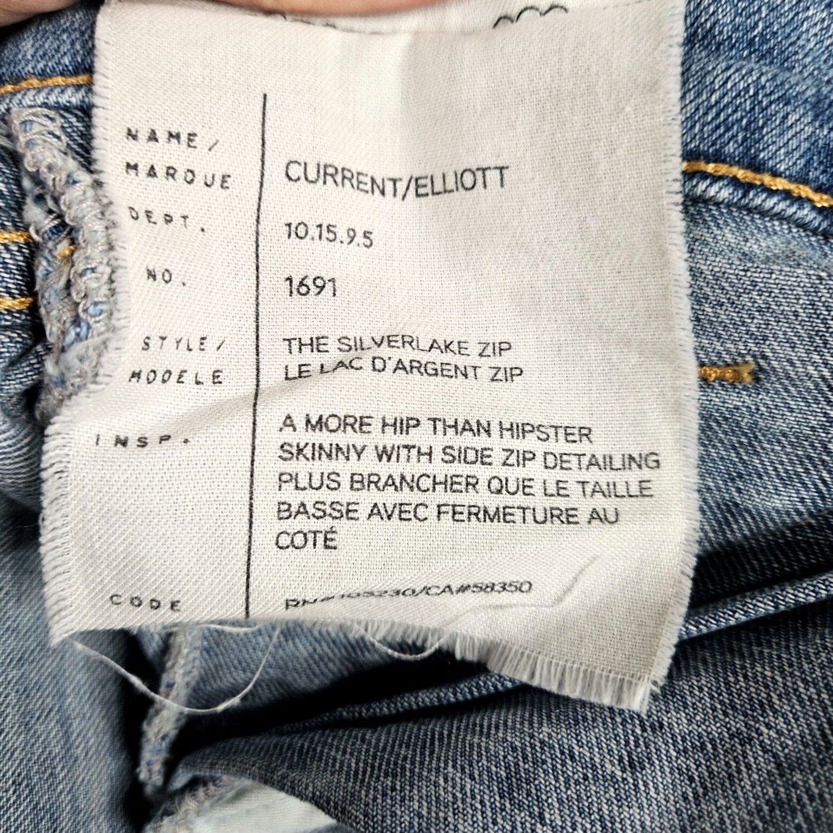Vintage Current Elliott Jeans Women’s The Silverlake Zip Five Pockets Casual Size 28 Blue Regular 28 Denim Pants Size 28" / US 6 / IT 42 - 7 Thumbnail