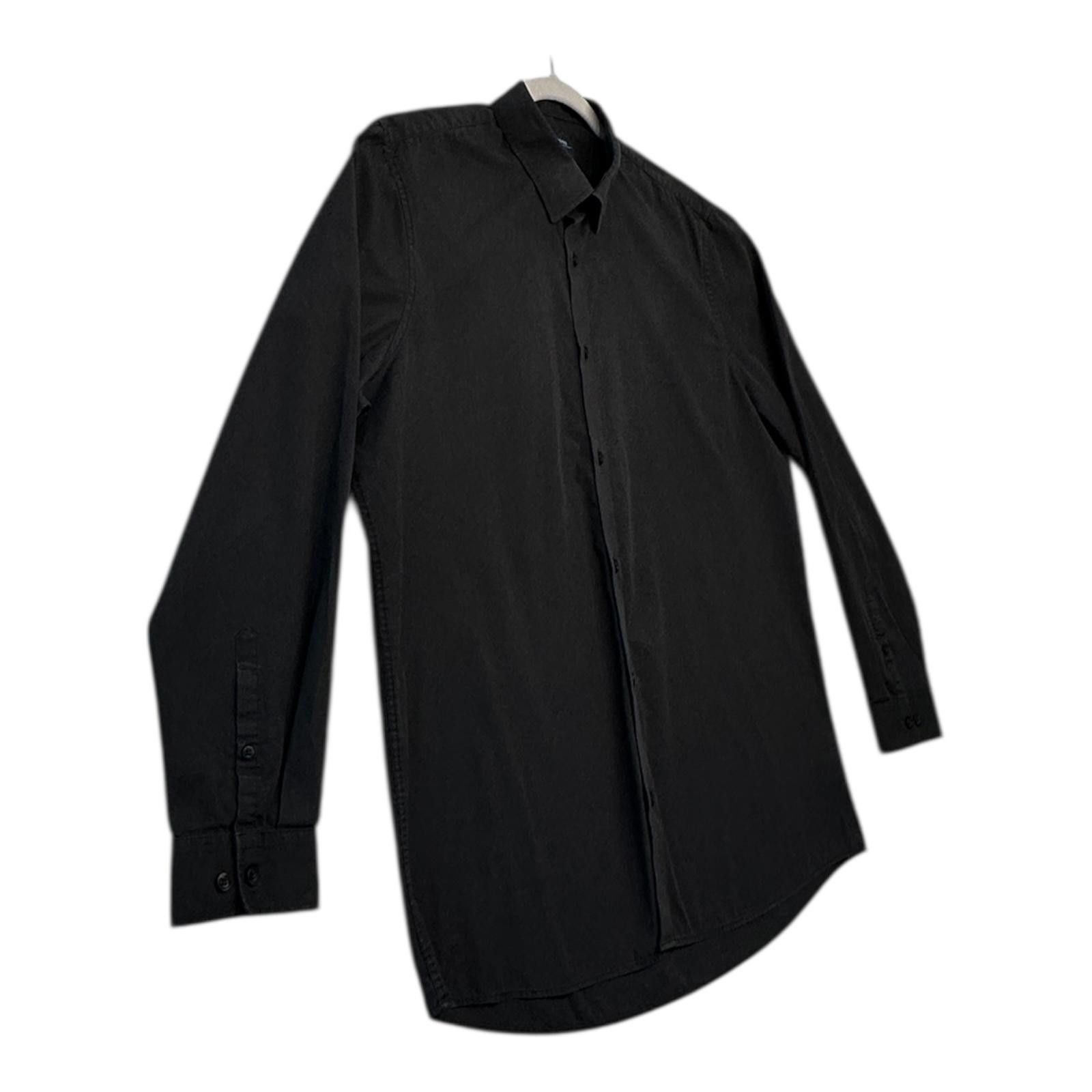 Other F&F Shirt Men's UK Size XL Black Long Sleeve Slim Fit Black Size US XL / EU 56 / 4 - 3 Thumbnail