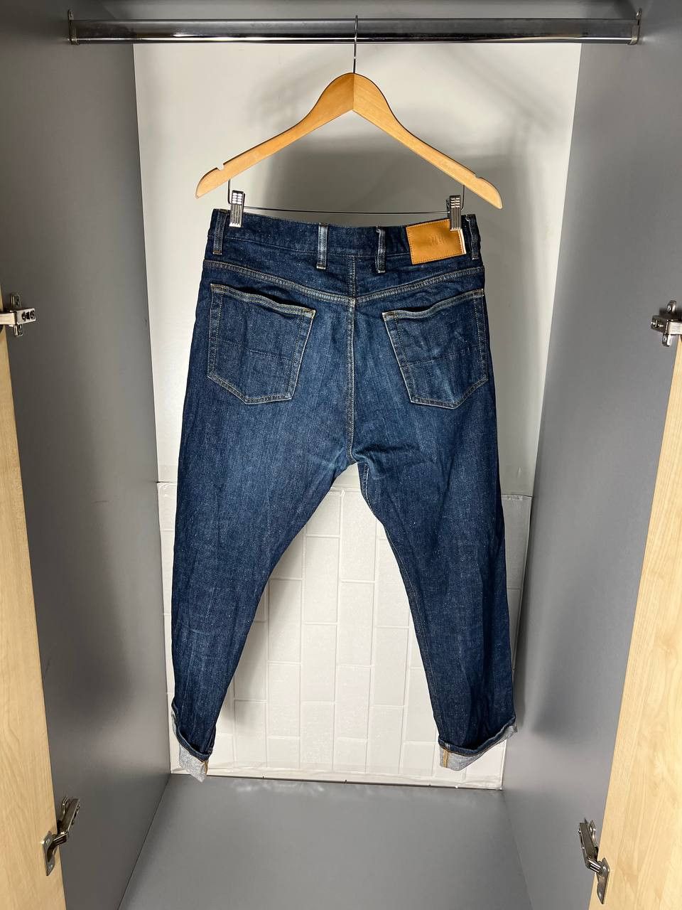 Japanese Brand VINTAGE SPOKE DENIM SELVEDGE JEANS DESIGNER CASUAL Y2K JAPAN Size US 35 - 17 Thumbnail