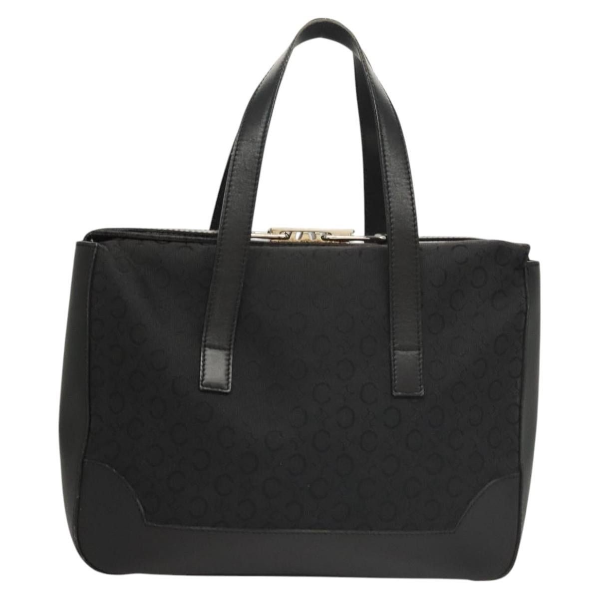 Celine CELINE C Macadam Canvas Hand Bag Black Silver Size ONE SIZE - 3 Thumbnail