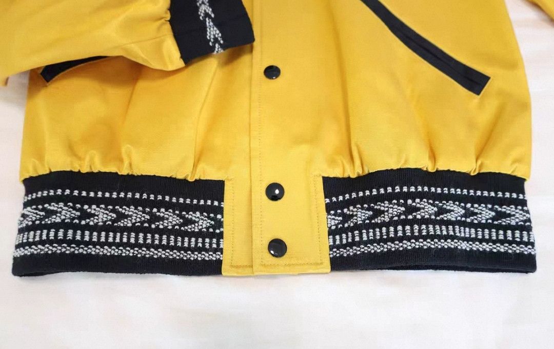 Saint Laurent Paris Saint Laurent Paris Yellow arrow patchwork baseball jacket Size US M / EU 48-50 / 2 - 3 Thumbnail