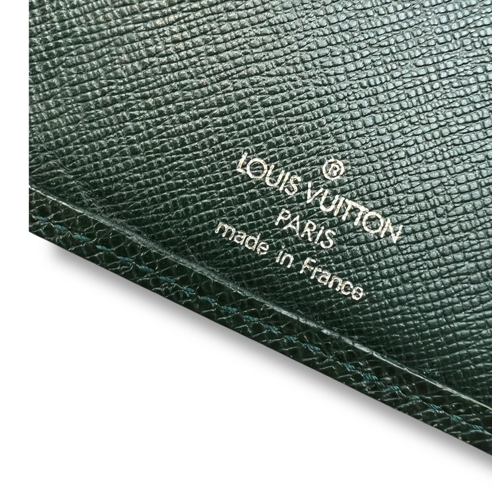 Louis Vuitton Louis Vuitton Green Taiga Leather Bifold Wallet Size ONE SIZE - 6 Thumbnail