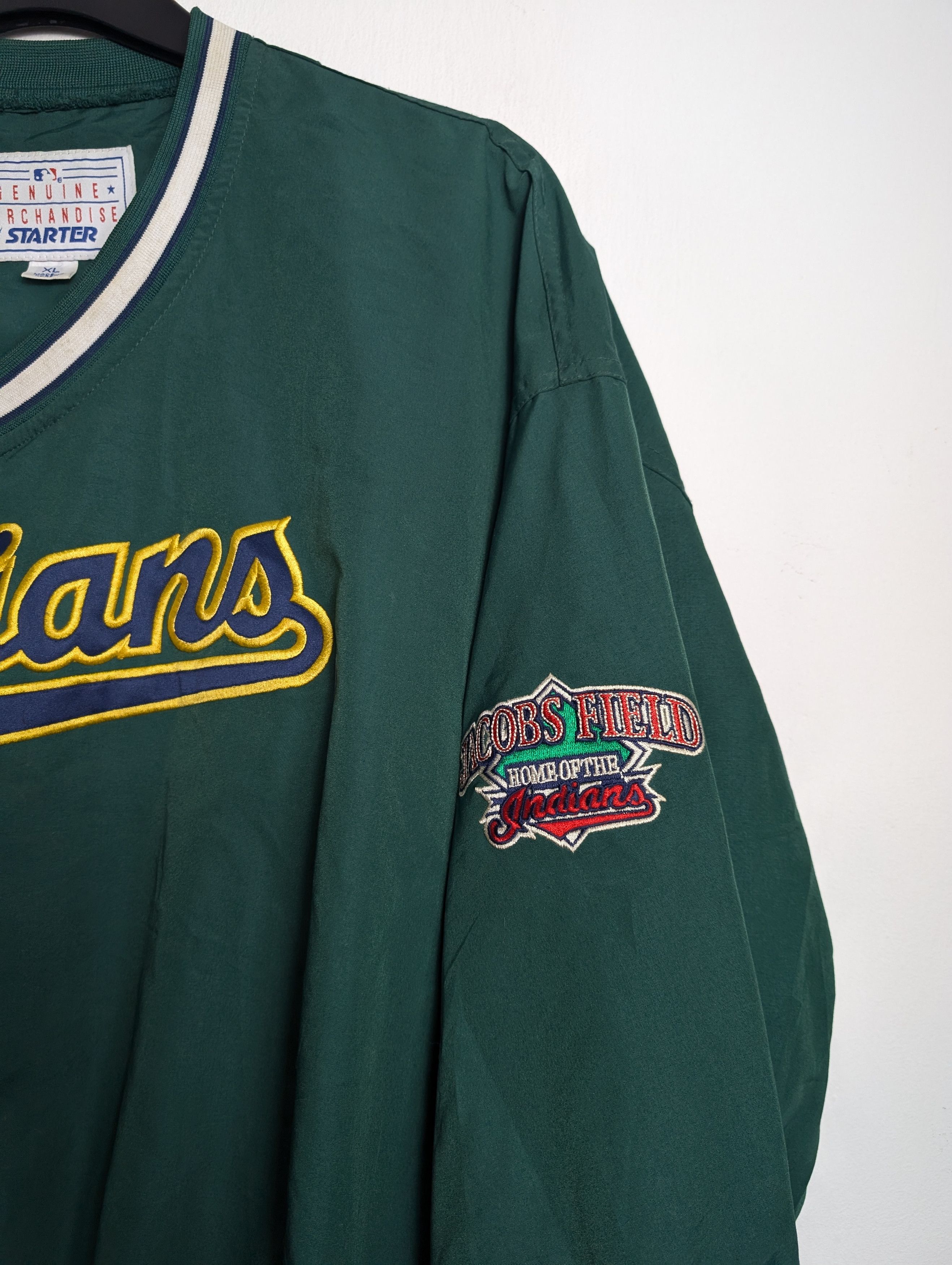Starter Vintage Starter MLB Indians Windbreaker Pullover Retro Baggy Size US XL / EU 56 / 4 - 4 Thumbnail