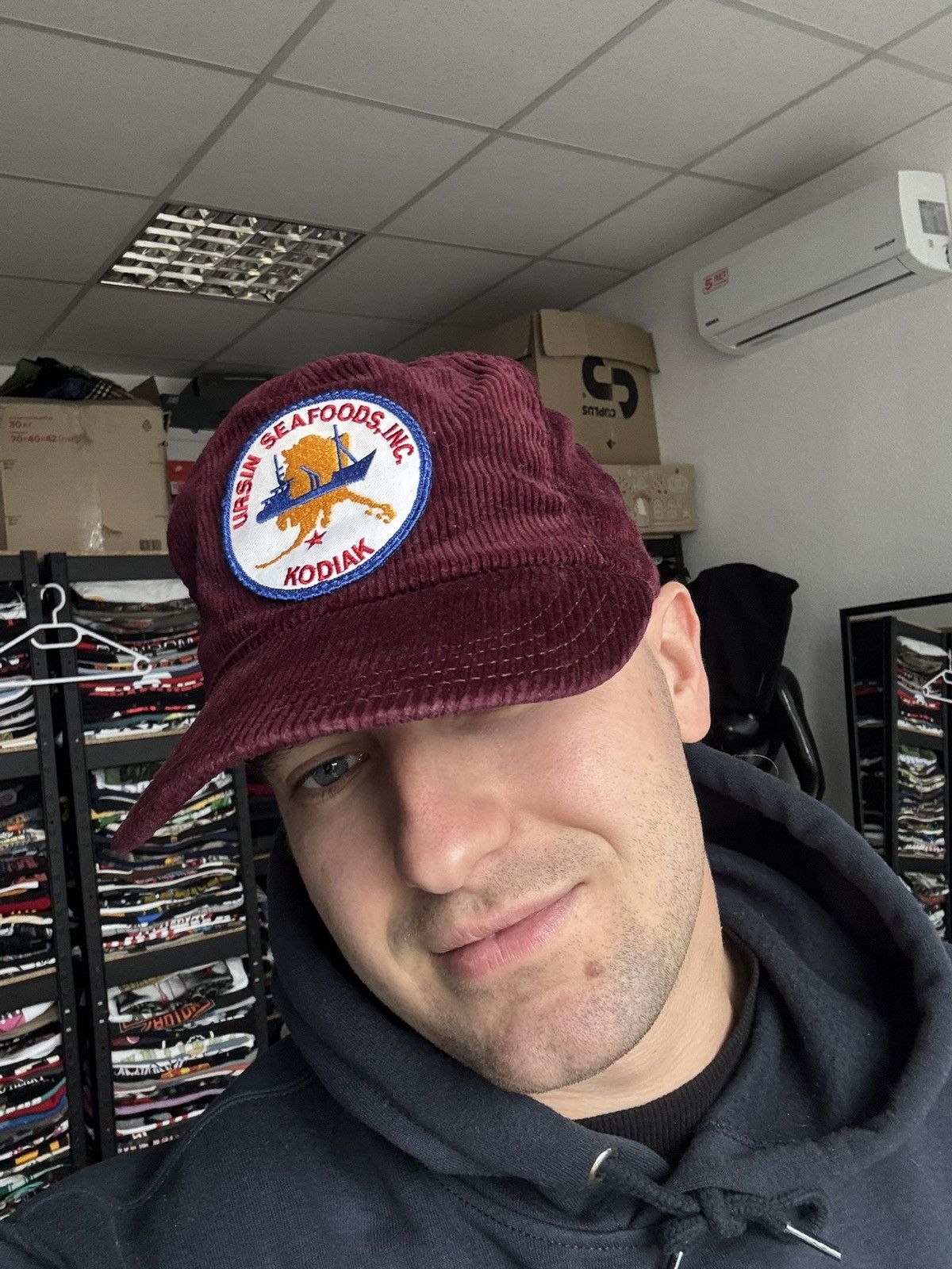Vintage Ursin seafoods Kodiak cap velvet vintage 90-00s Size ONE SIZE - 2 Thumbnail