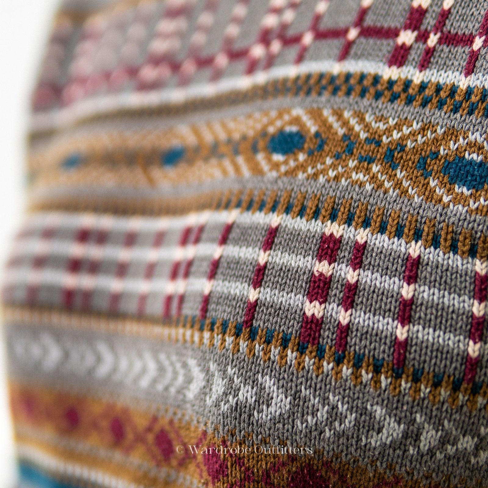 Vintage Chunky Vintage 90s Aztec Multi Striped Sweater Woods & Gray Size L / US 10 / IT 46 - 9 Thumbnail