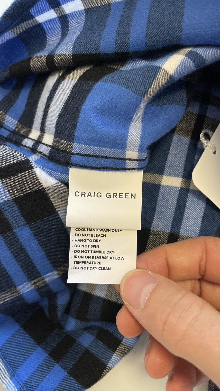 Craig Green Panelled Check Flannel Shirt Size US L / EU 52-54 / 3 - 10 Thumbnail