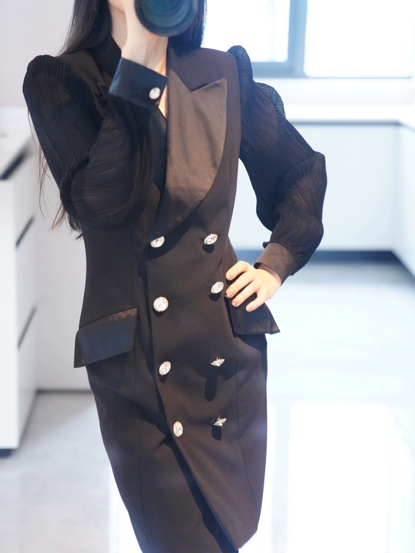 Escada Escada Wool-Silk Blend Gemstone Button Suit Dress German 36 Size XS / US 0-2 / IT 36-38 - 3 Thumbnail