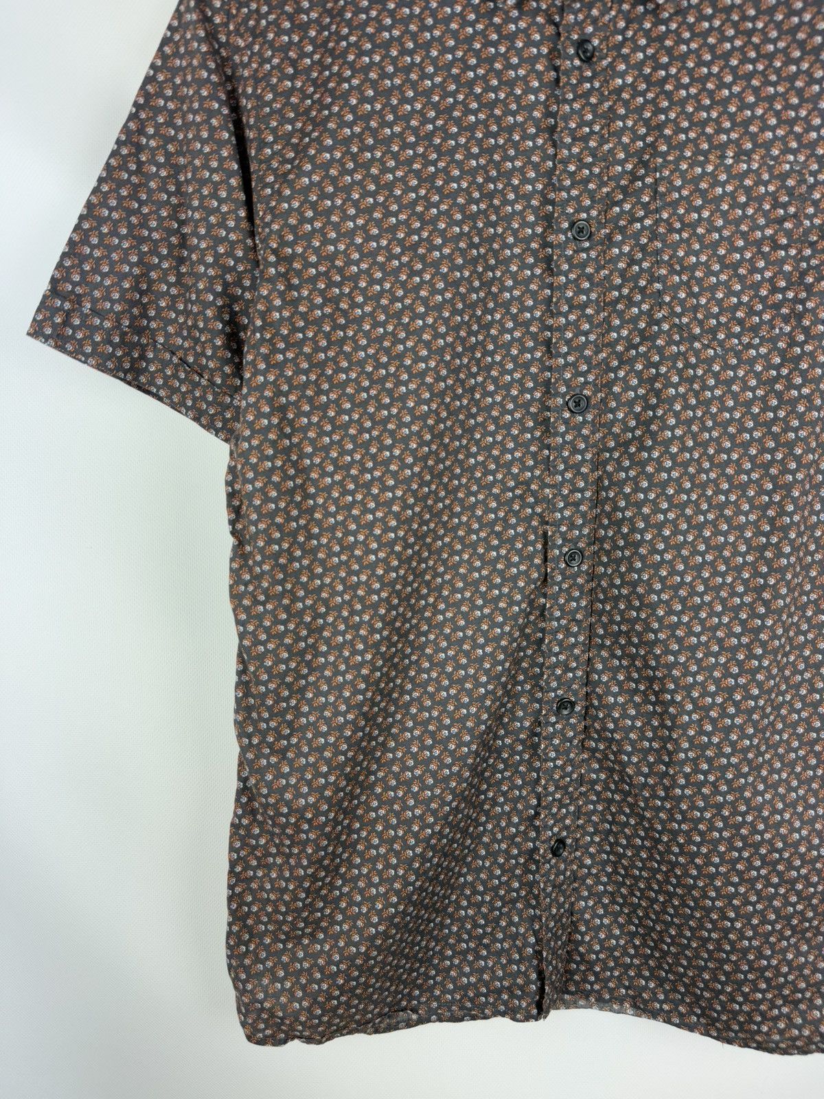 Allsaints Allsaints Hibiscus SS Overprinted Hawaiian Button Up Shirt Size US S / EU 44-46 / 1 - 7 Thumbnail