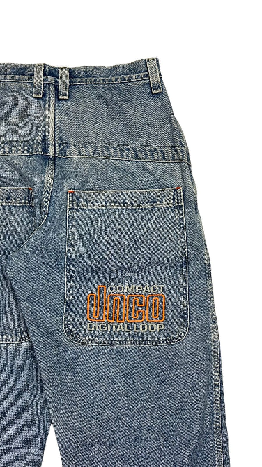 JNCO × Vintage Super Rare Y2K JNCO Solid State 313 CD Baggy Cargo Jeans Size US 33 - 7 Thumbnail