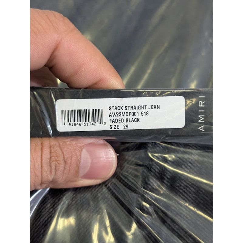 Amiri o1rshd1 Q:2 / Stack Straight Jeans in Faded Black Size US 29 - 22 Thumbnail