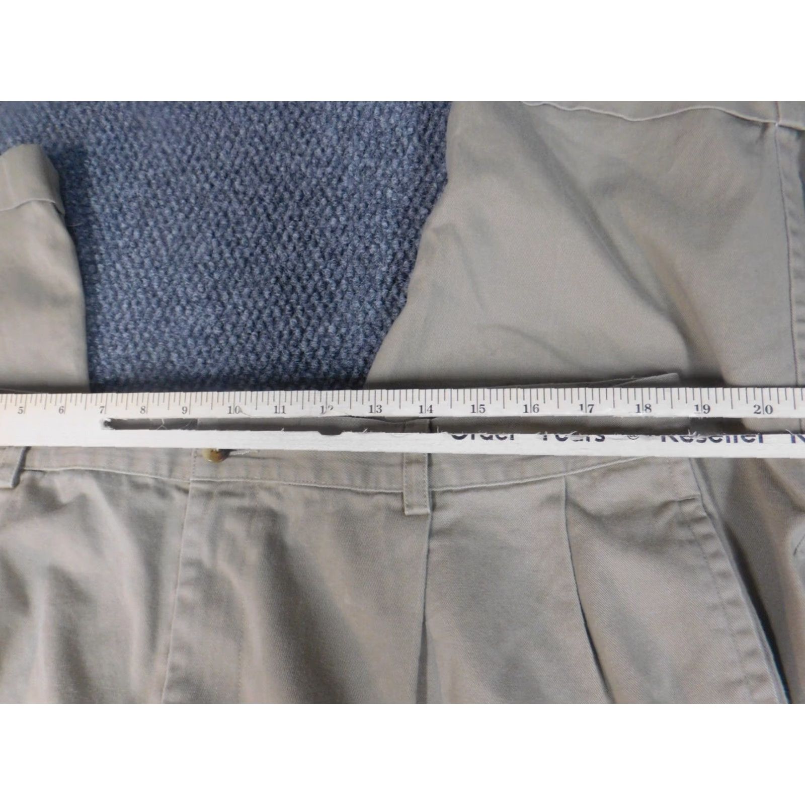 Nautica Nautica Pants 37x30 Beige Straight Regular Chino Classic Men Pants Regular Beige Cotton Flat Front Zip Pockets 37 Inseam 30 Modern Vintage: No Size US 37 - 2 Thumbnail
