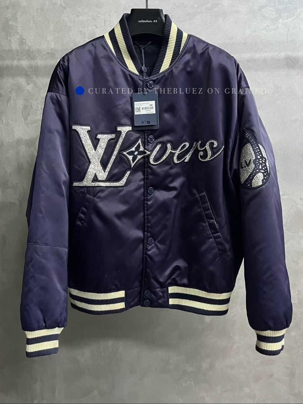 Louis Vuitton Embroidered Varsity Jacket in Blue Size US M / EU 48-50 / 2 - 1 Thumbnail