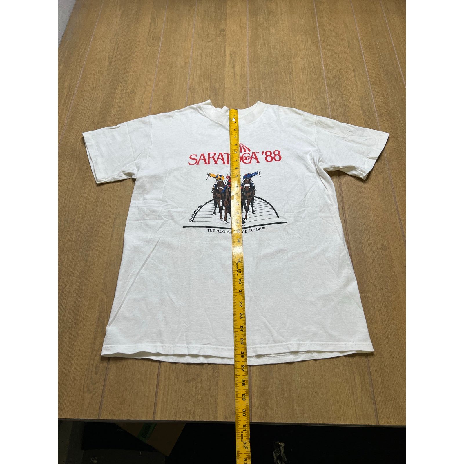Vintage Vintage 80s Saratoga Race Course T-shirt Men Sz L Racing Size US L / EU 52-54 / 3 - 5 Thumbnail