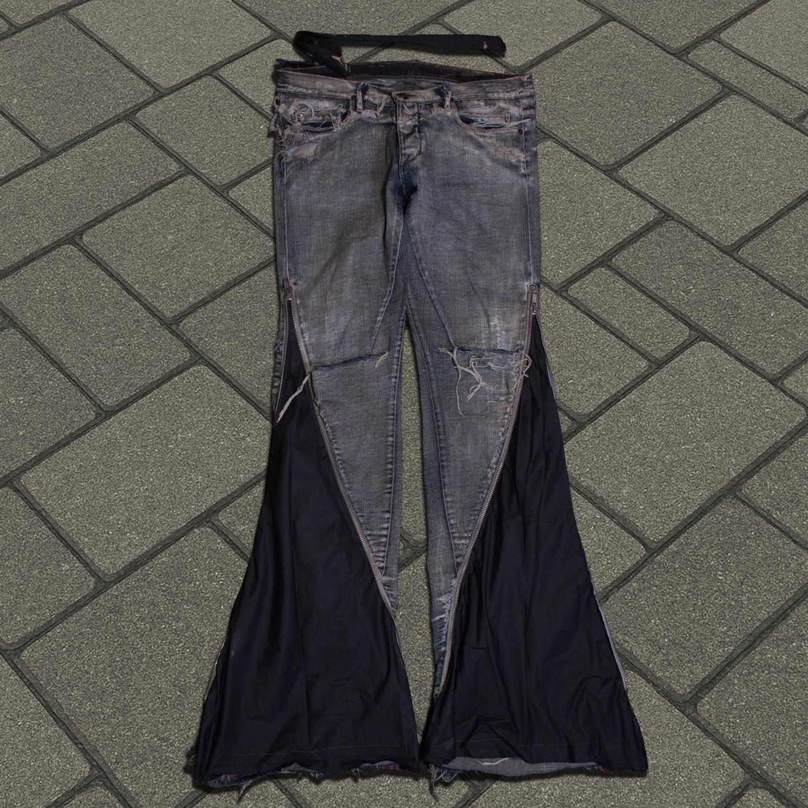 Rick Owens SS09 Rick Owens Acid Wash Banana Cut Denim Size US 29 - 1 Thumbnail