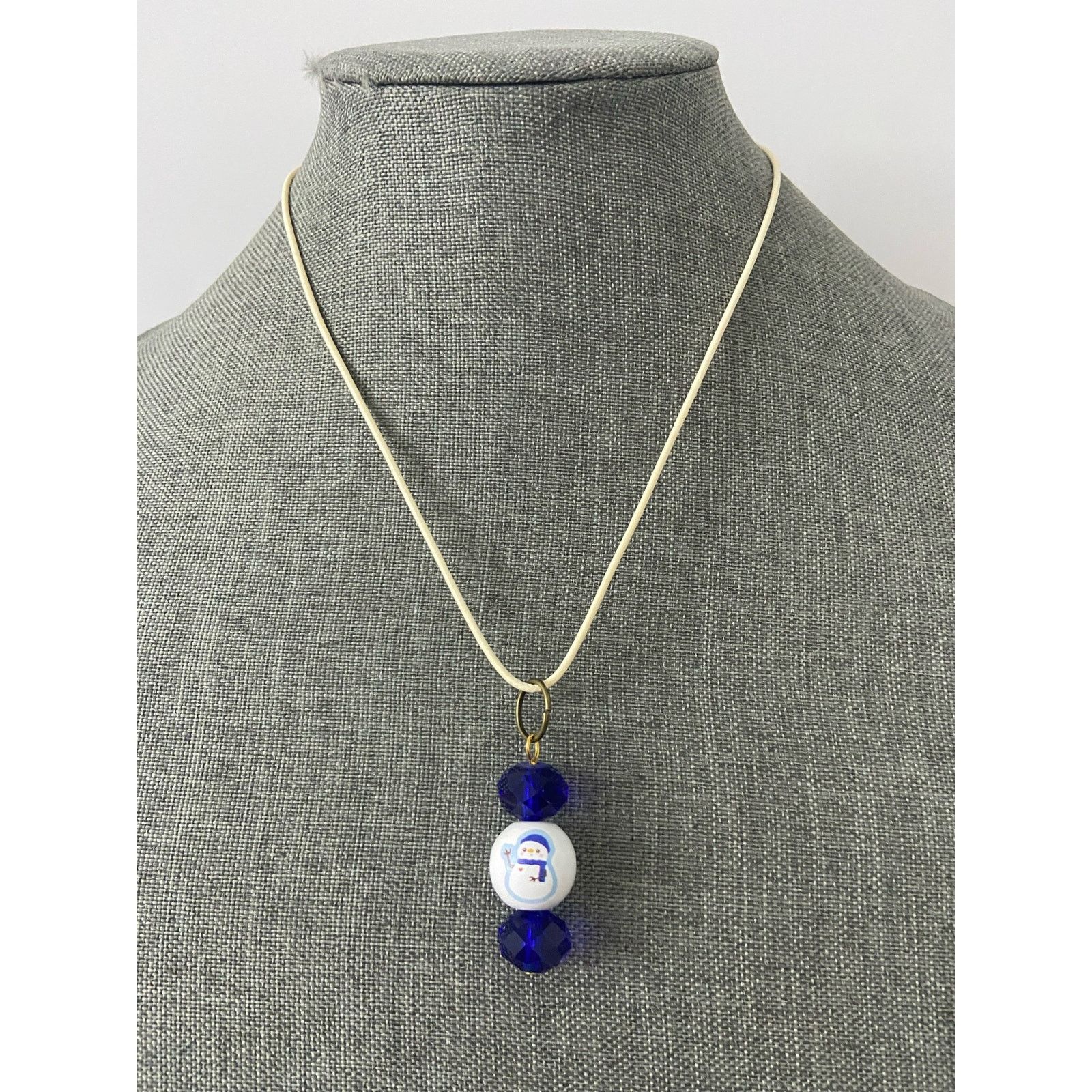 Handmade Handmade snowman pendant necklace Size ONE SIZE - 1 Thumbnail