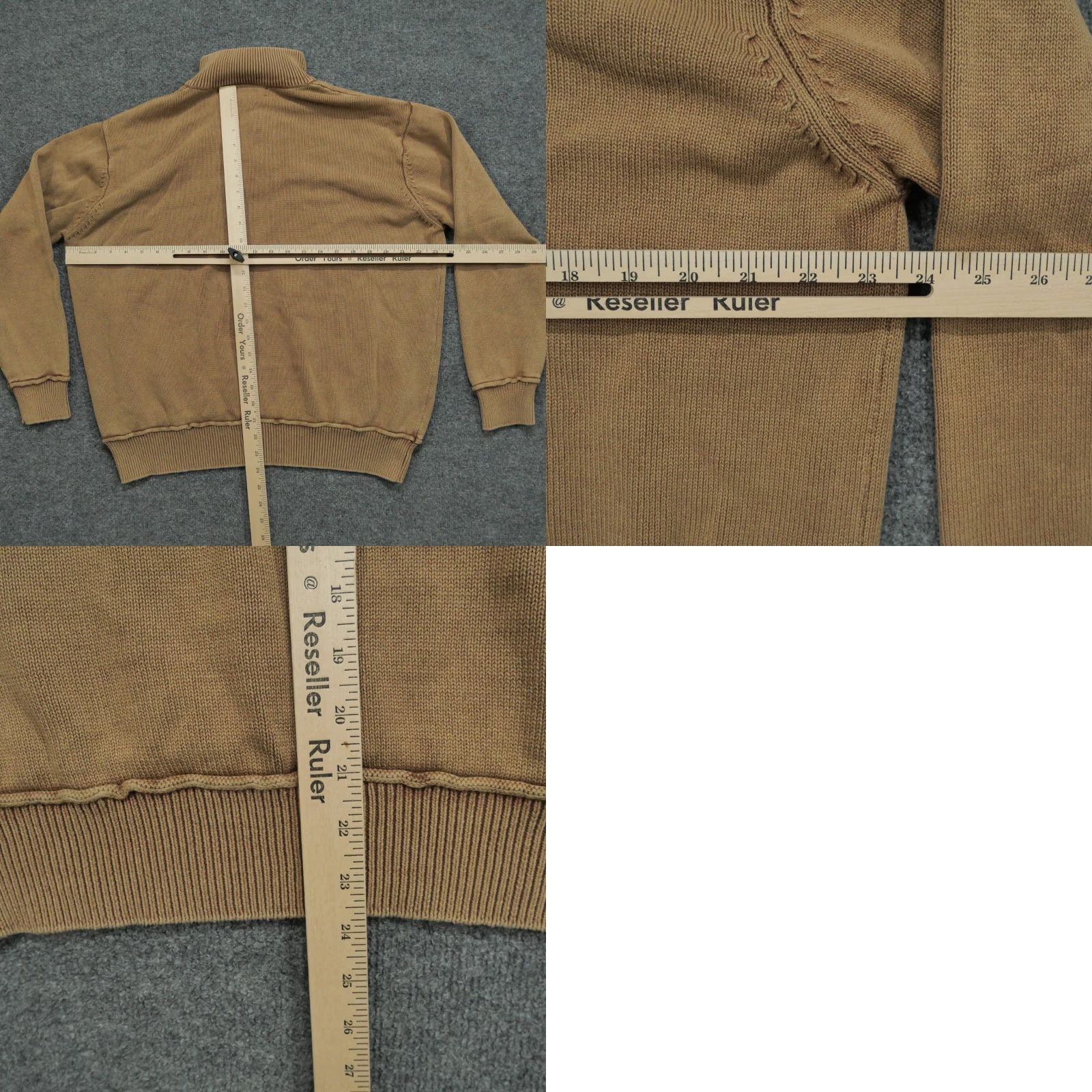 Vintage Cabela's Sweater Mens L Brown Teal Henley Button Cotton Outdoors Knit Mock Neck Casual Long Sleeve Size US L / EU 52-54 / 3 - 8 Thumbnail