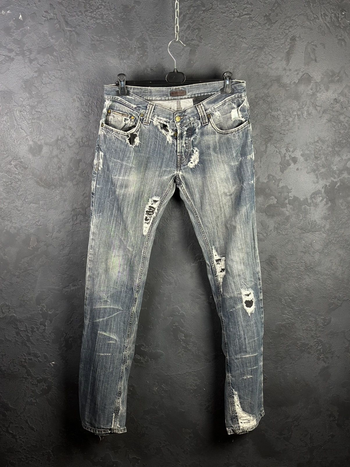 Absolut Joy Absolut Joy Distressed Faded Denim Jeans Size US 34 / EU 50 - 1 Thumbnail