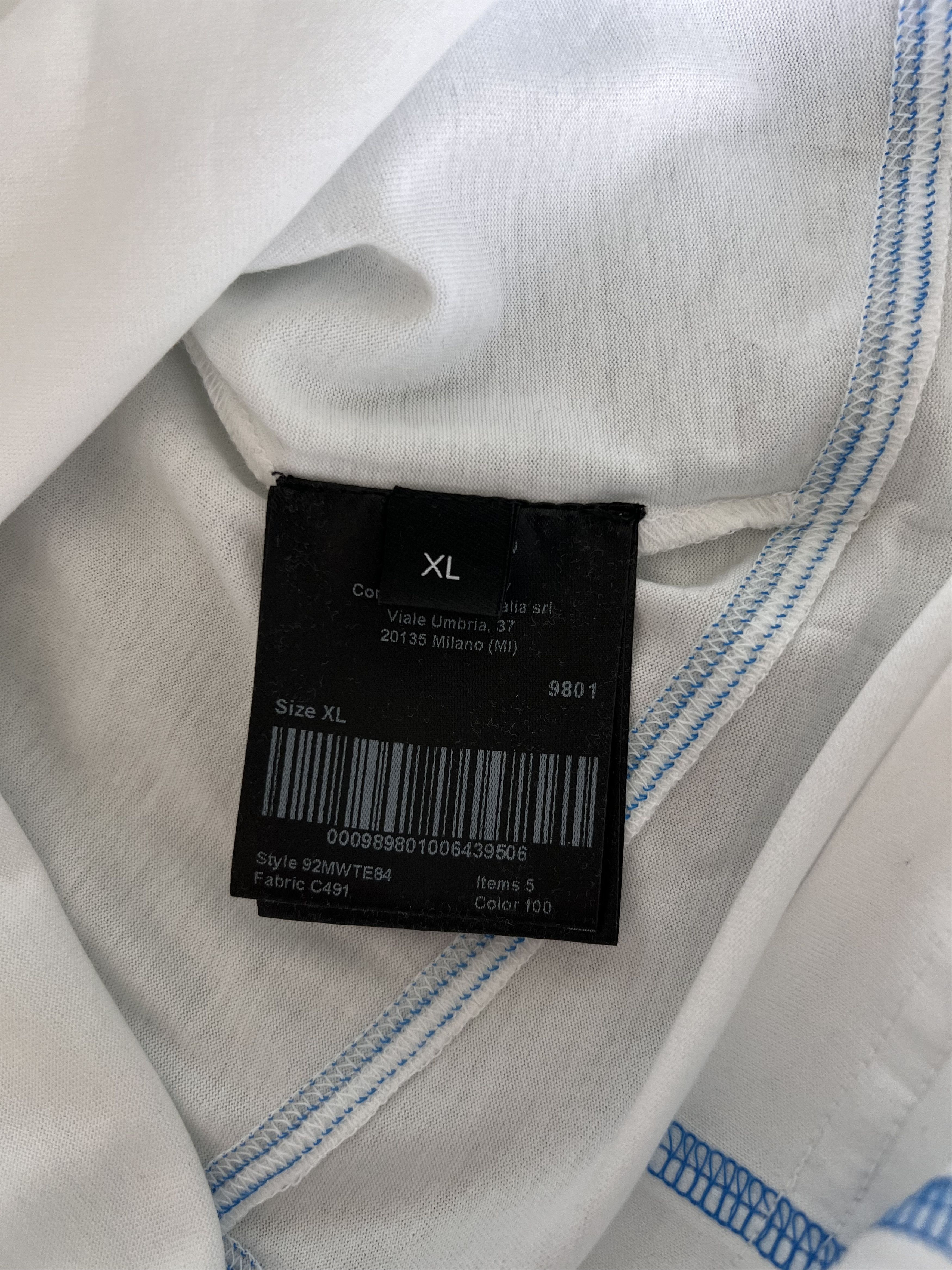 Calvin Klein 205W39NYC Calvin Klein 205W39NYC Jaws Mock Neck Tee in White Size US XL / EU 56 / 4 - 8 Thumbnail