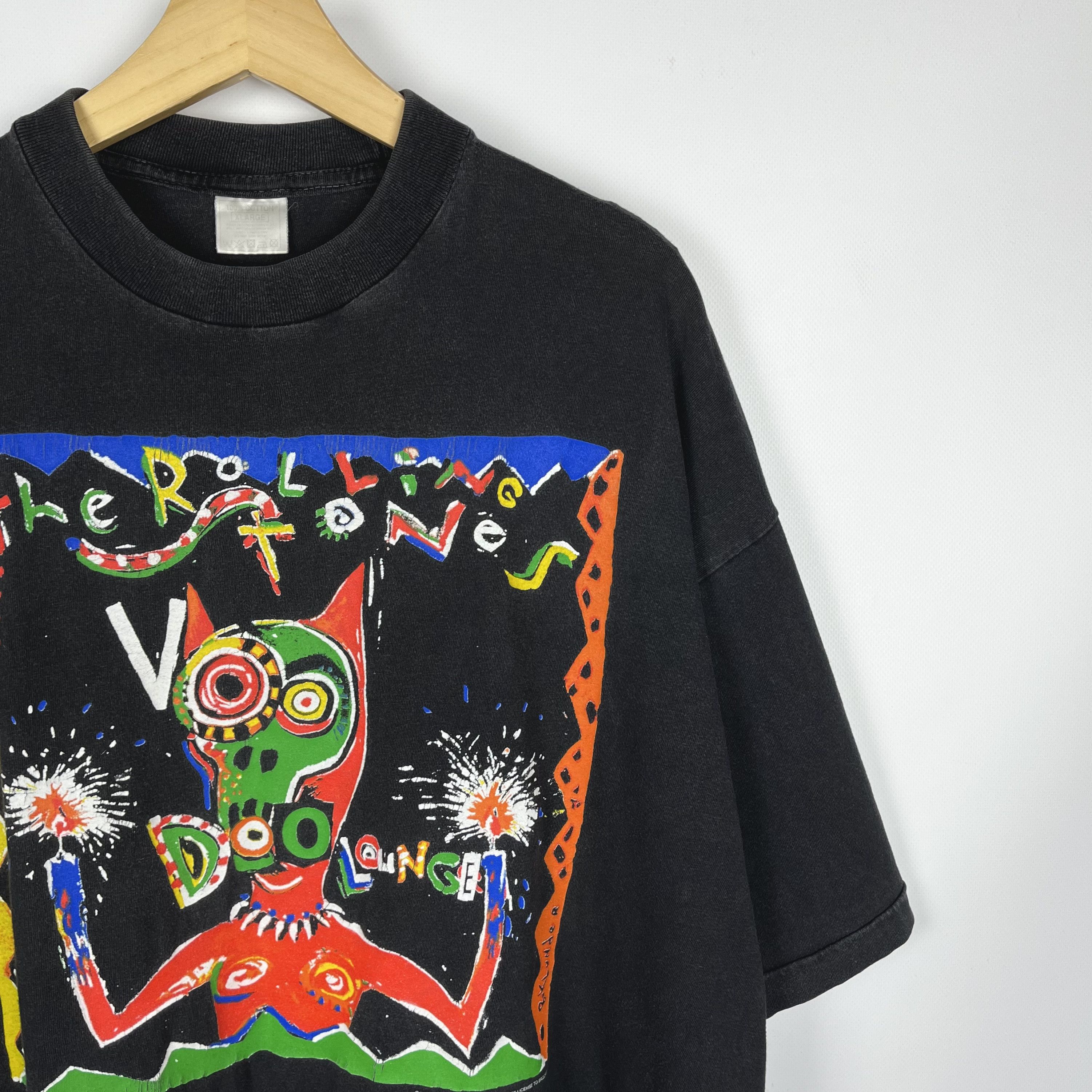 Band Tees Vintage Rolling Stones Voodoo Lounge Tour T Shirt 1995 Size US XL / EU 56 / 4 - 3 Thumbnail