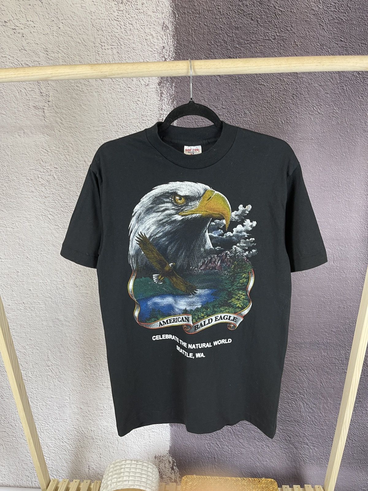 TEE JAYS Softee vintage 1991 made in USA American Bald Eagle tee Size US M / EU 48-50 / 2 - 1 Thumbnail