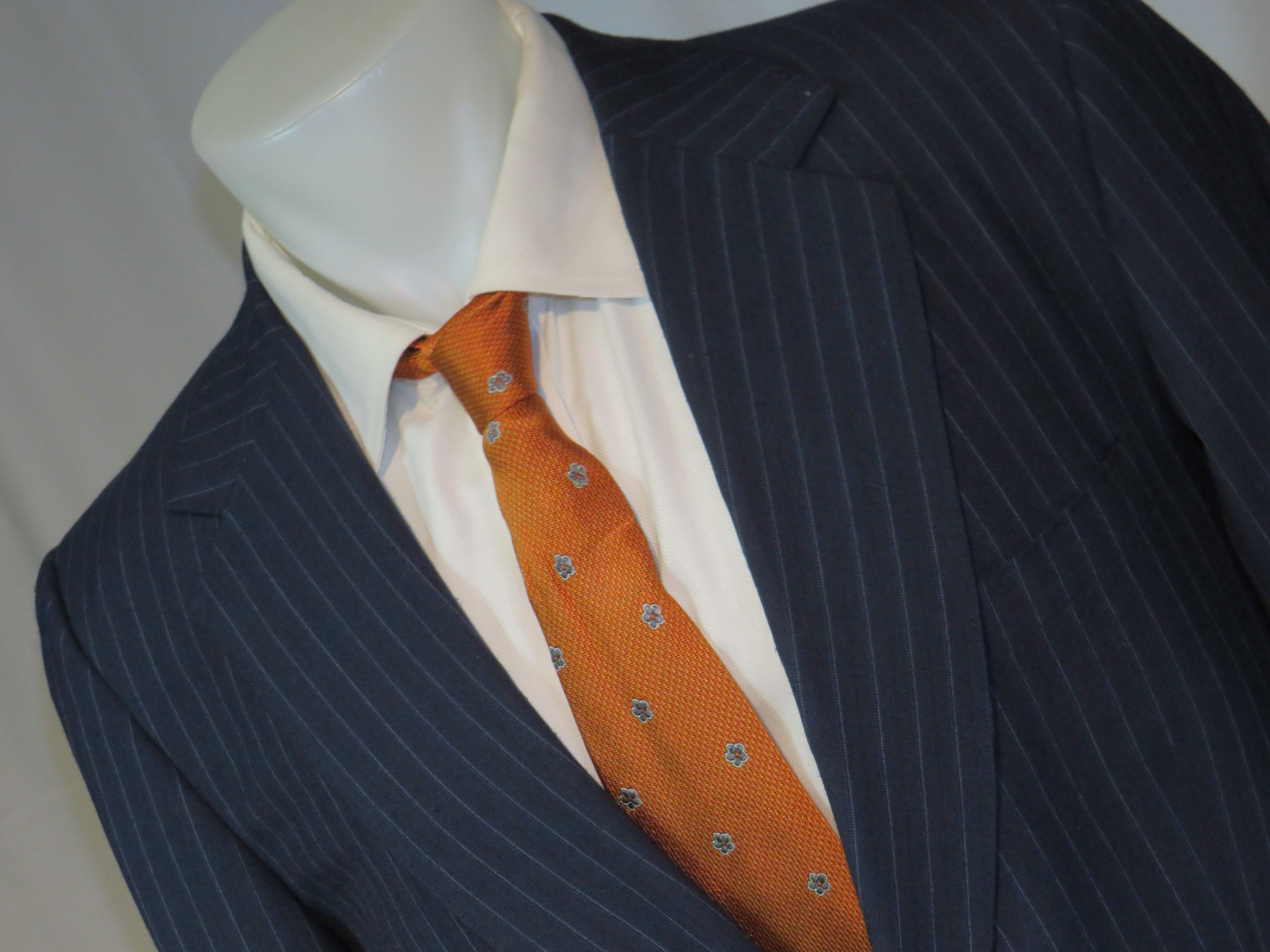Other Emilio Dormuiel Vintage Blue Striped Two Button Suit 40R Size 40R - 6 Thumbnail